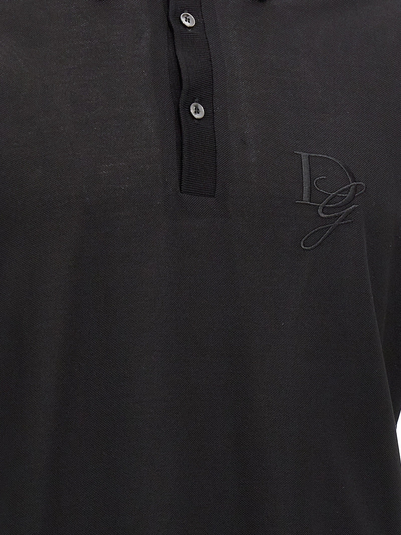 Dolce & Gabbana Men Logo Embroidery Polo Shirt
