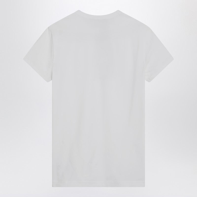 Dolce&Gabbana White T-Shirt With Logo Embroidery Men