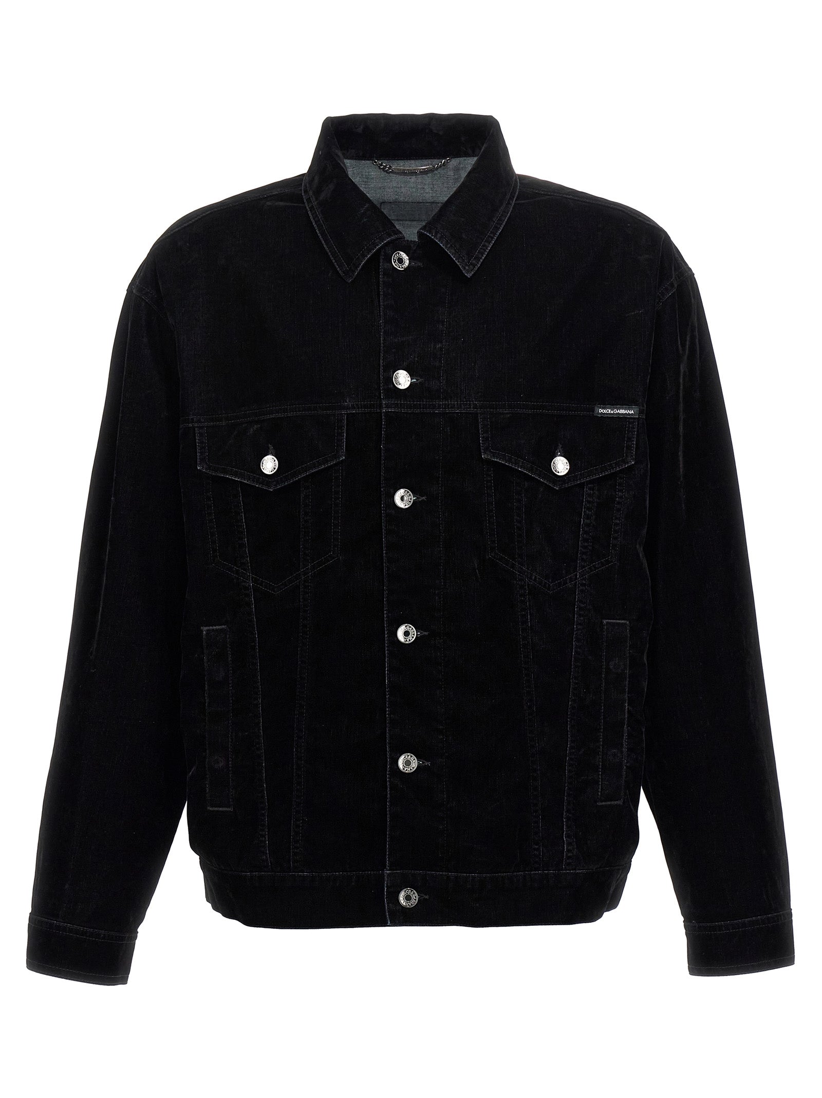 Dolce & Gabbana Men Velvet Shirt Jacket