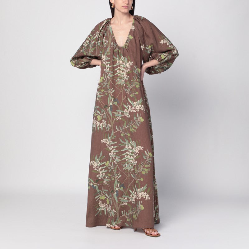 Bernadette Georgio Maxi Dress With Floral Linen Print Women