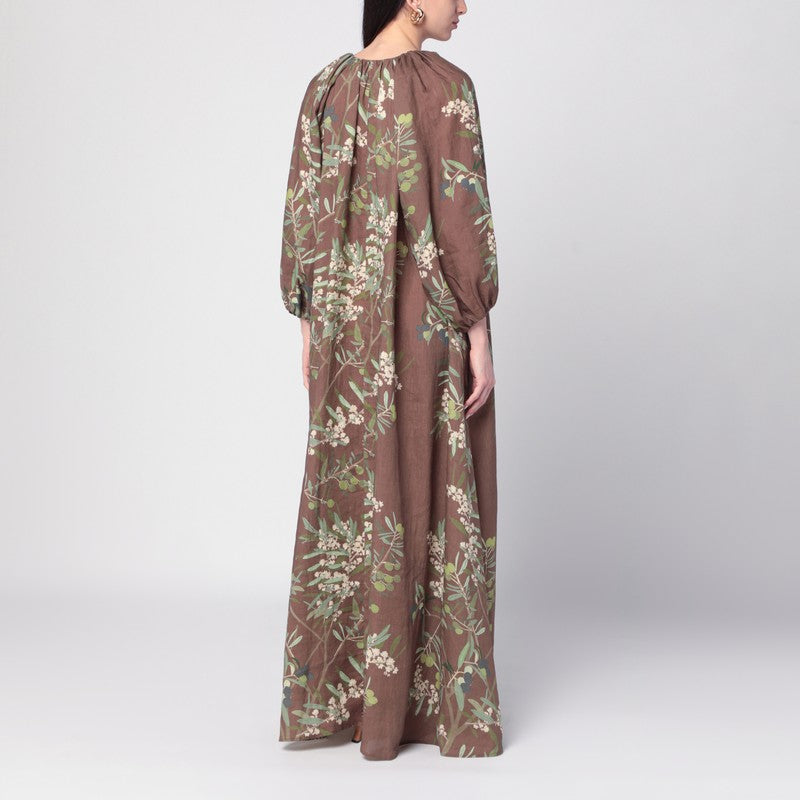 Bernadette Georgio Maxi Dress With Floral Linen Print Women