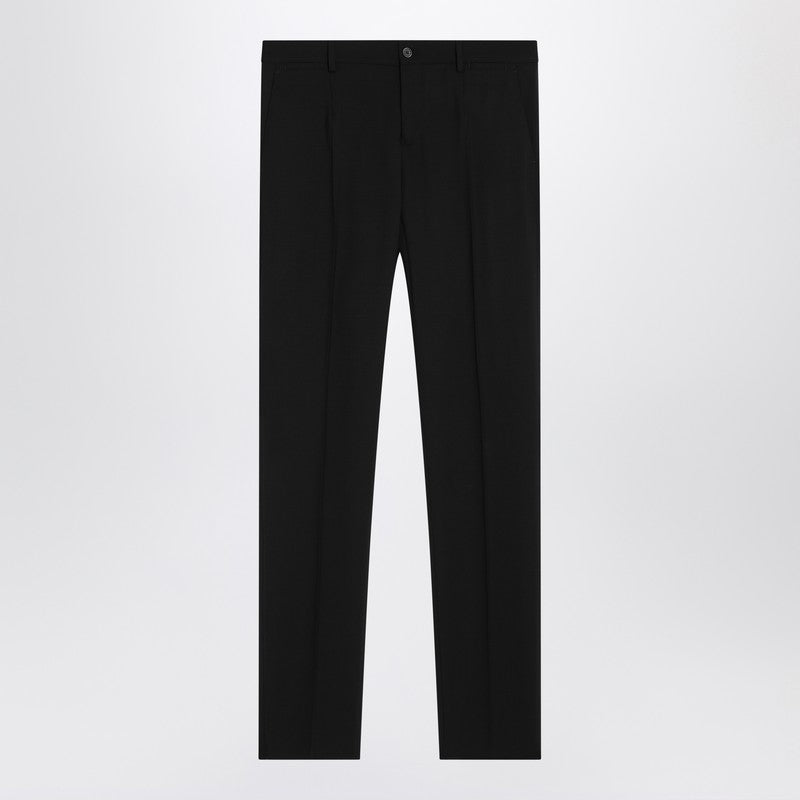 Dolce&Gabbana Black Single-Breasted Virgin Wool Suit Men