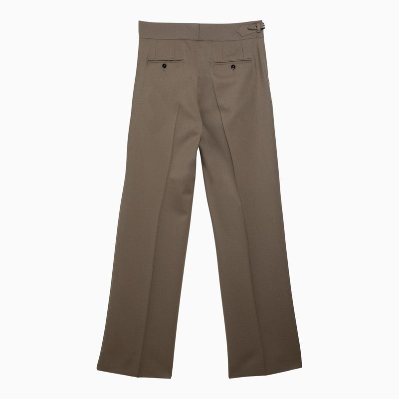 Dolce&Gabbana Beige Wool Tailored Trousers Men