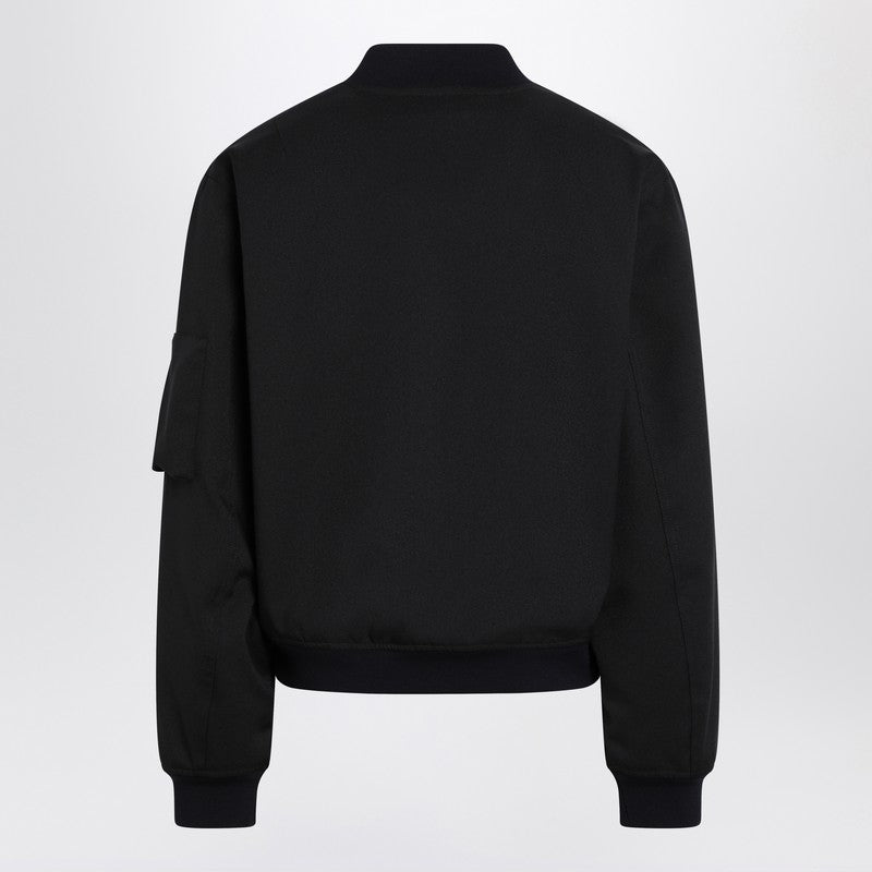 Jil Sander Dark Blue Zipped Bomber Jacket Men