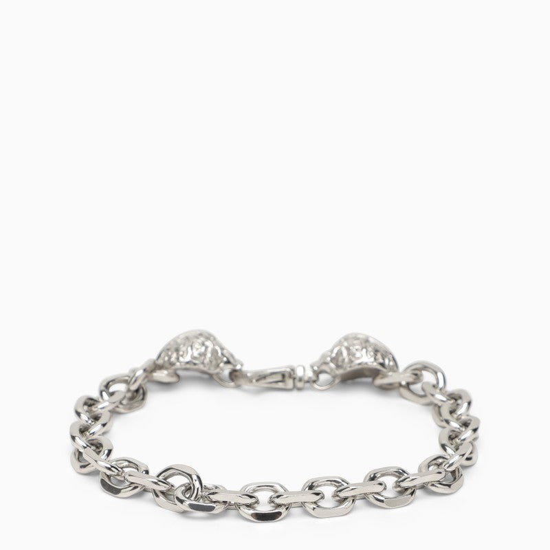 Emanuele Bicocchi Silver 925 Skull Chain Bracelet Men