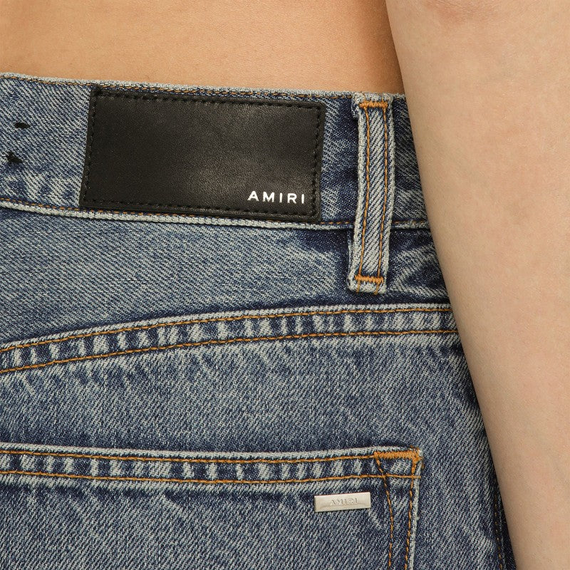 Amiri Jeans Baggy Cargo In Denim Blue Women