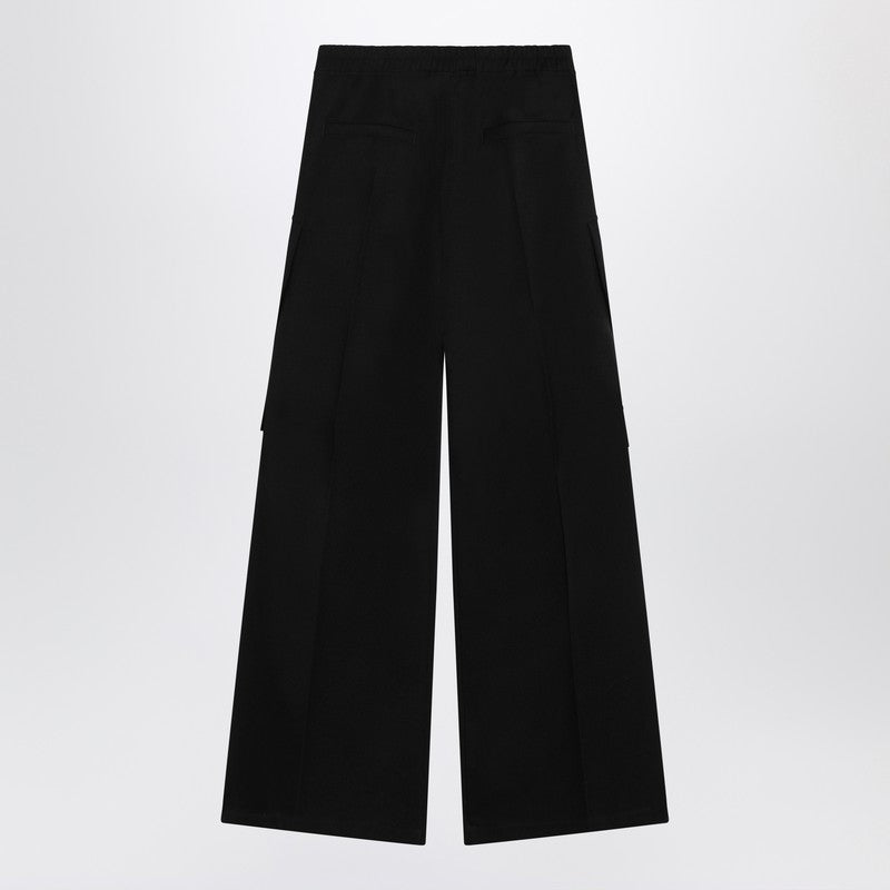 Rick Owens Black Wide Cargobelas Trousers Men
