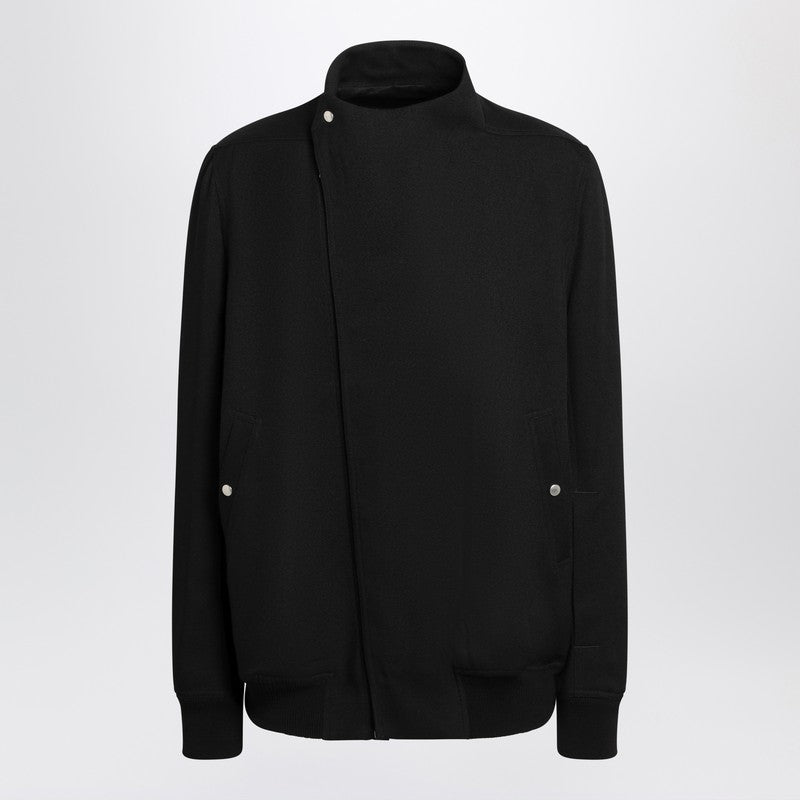 Rick Owens Black Wool Zip Jacket Men