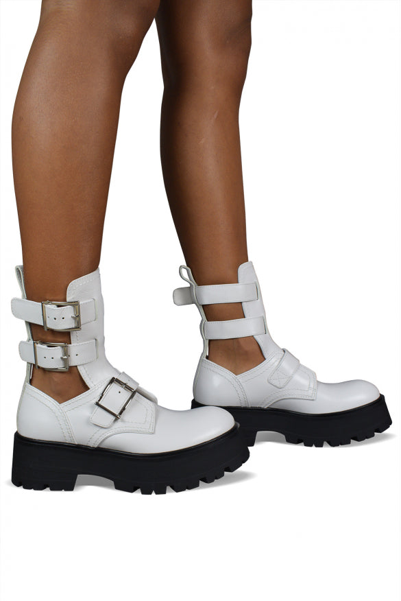 Alexander Mcqueen Women Rave Buckle Boots