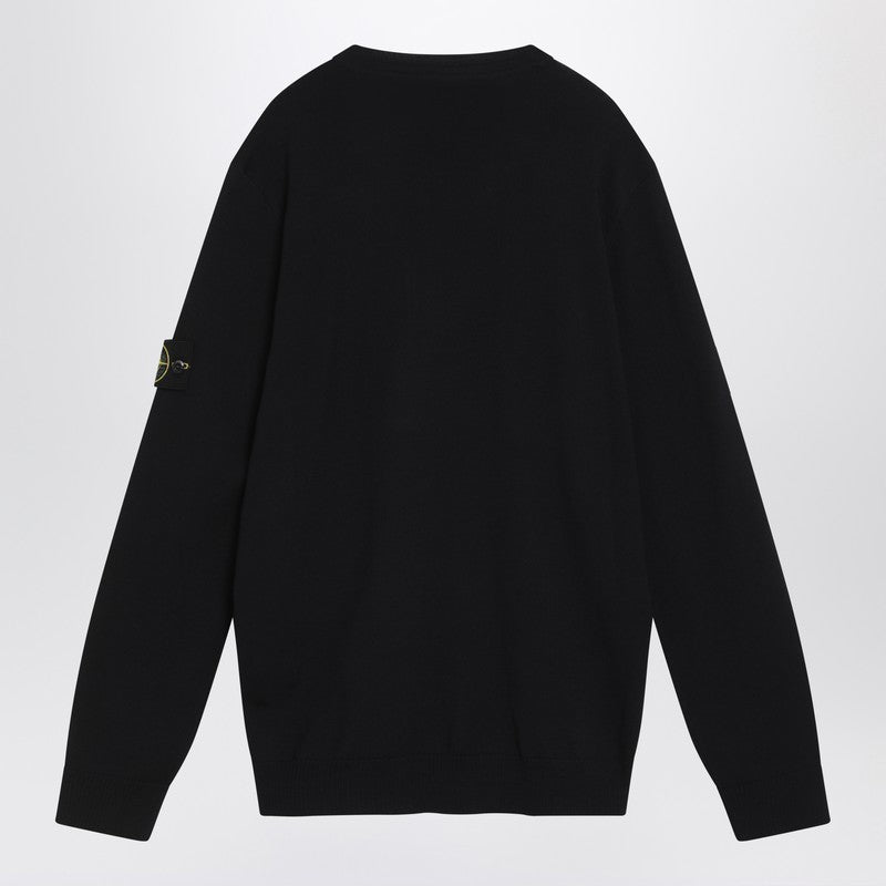 Stone Island Navy Blue Wool Sweater Men