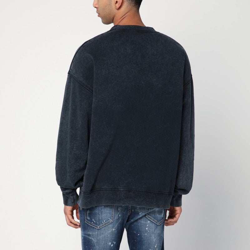 Dsquared2 Washed Grey Sweatshirt With Logo Men