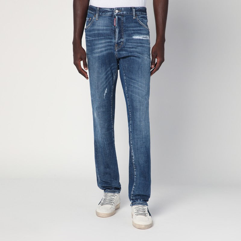 Dsquared2 Medium Perfecto Wash Cool Guy Jeans In Faded Blue Men