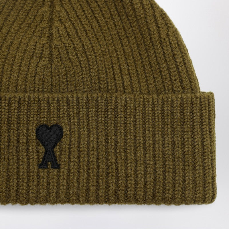 Ami Paris Ami De Coeur Bronze Wool Hat Men