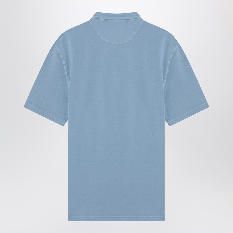 Prada Periwinkle-Coloured Polo Shirt In Cotton Men