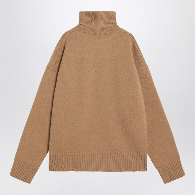 Ami Paris Camel Ami De Coeur Turtleneck Sweater Men