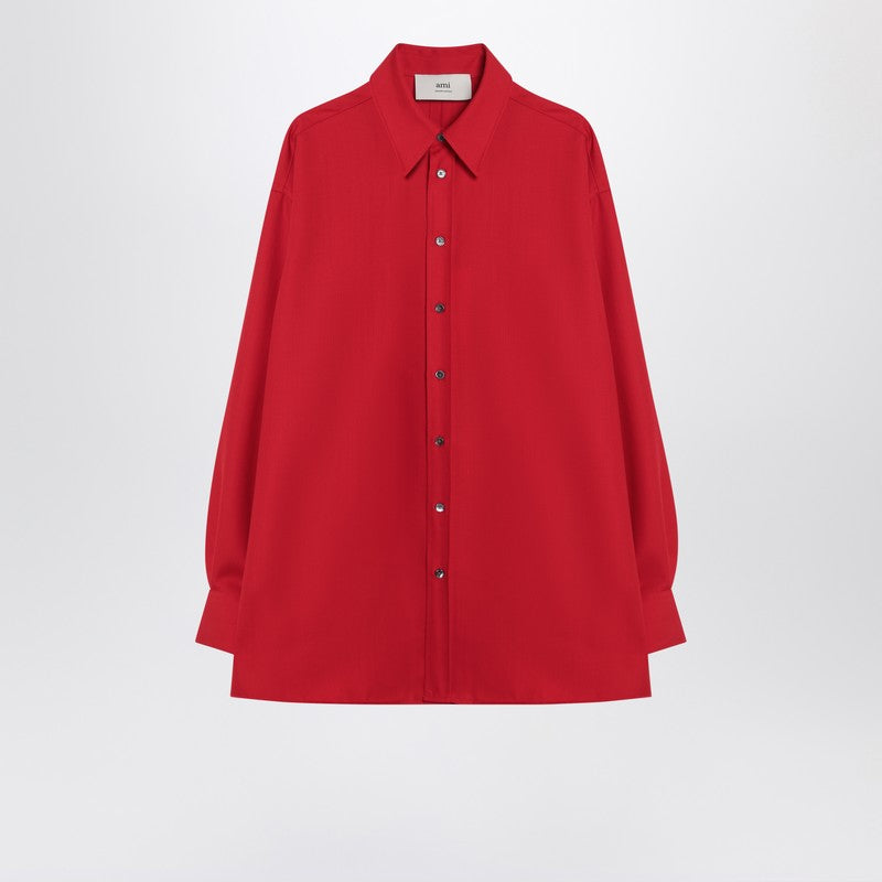 Ami Paris Red Wool Shirt Women