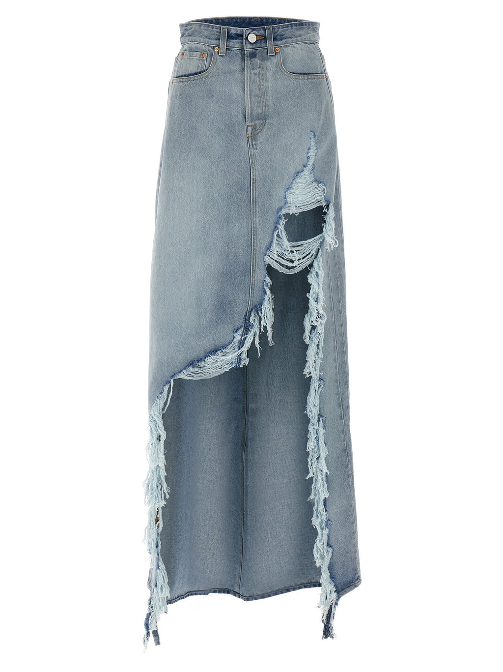 Vetements Women 'Destroyed Denim Maxi Skirt' Skirt