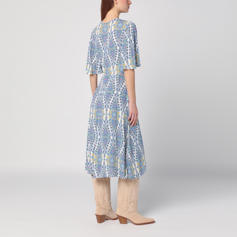 Etro Flared Midi Dress With Multi-Coloured Print Women