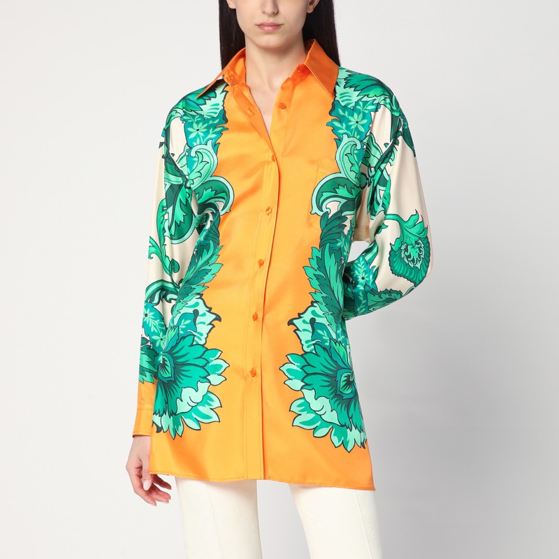 Etro Floral Print Shirt With Knotted Detail Women