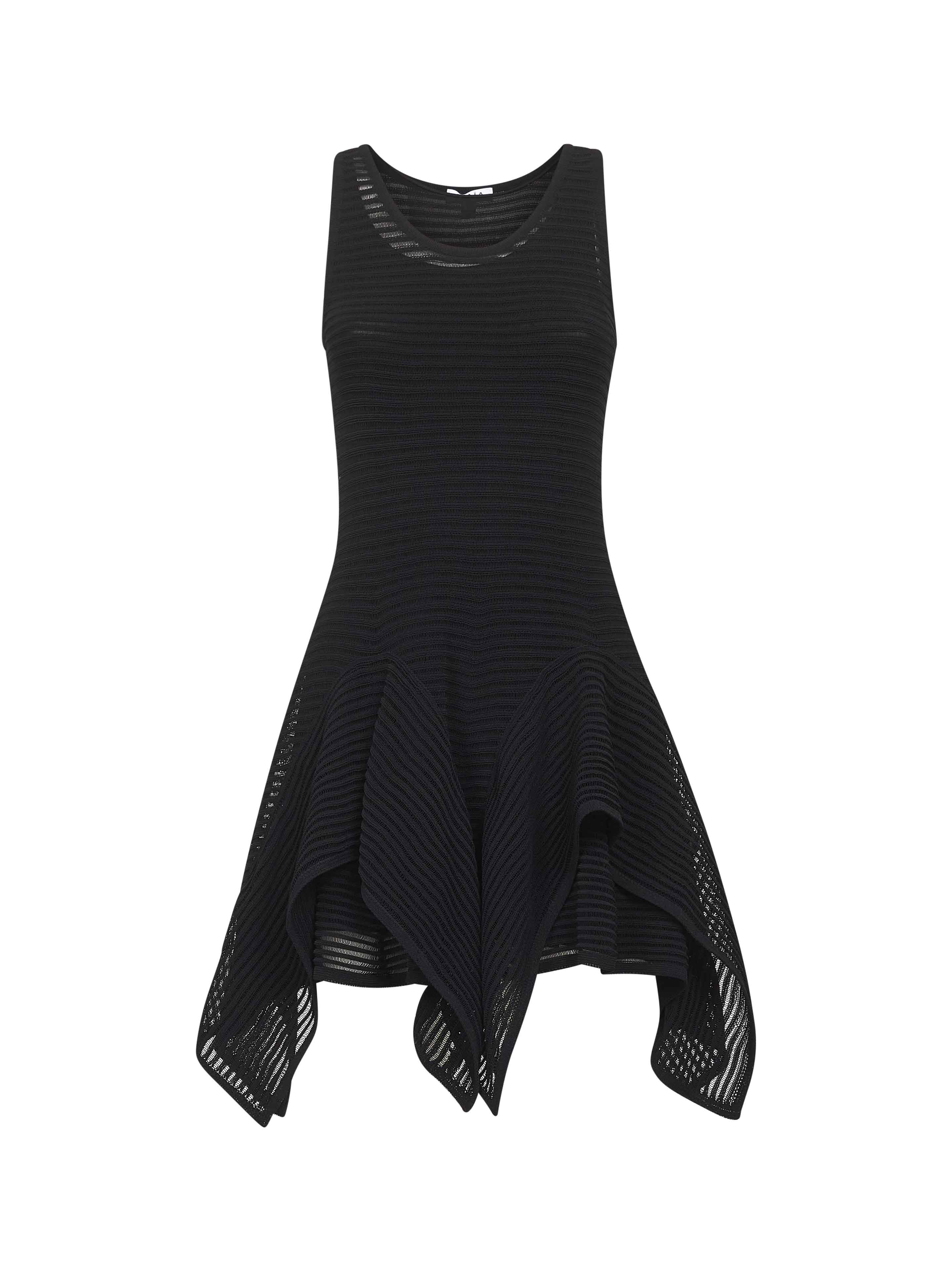 Alaïa Women Black Knit Ruffle Mini Dress