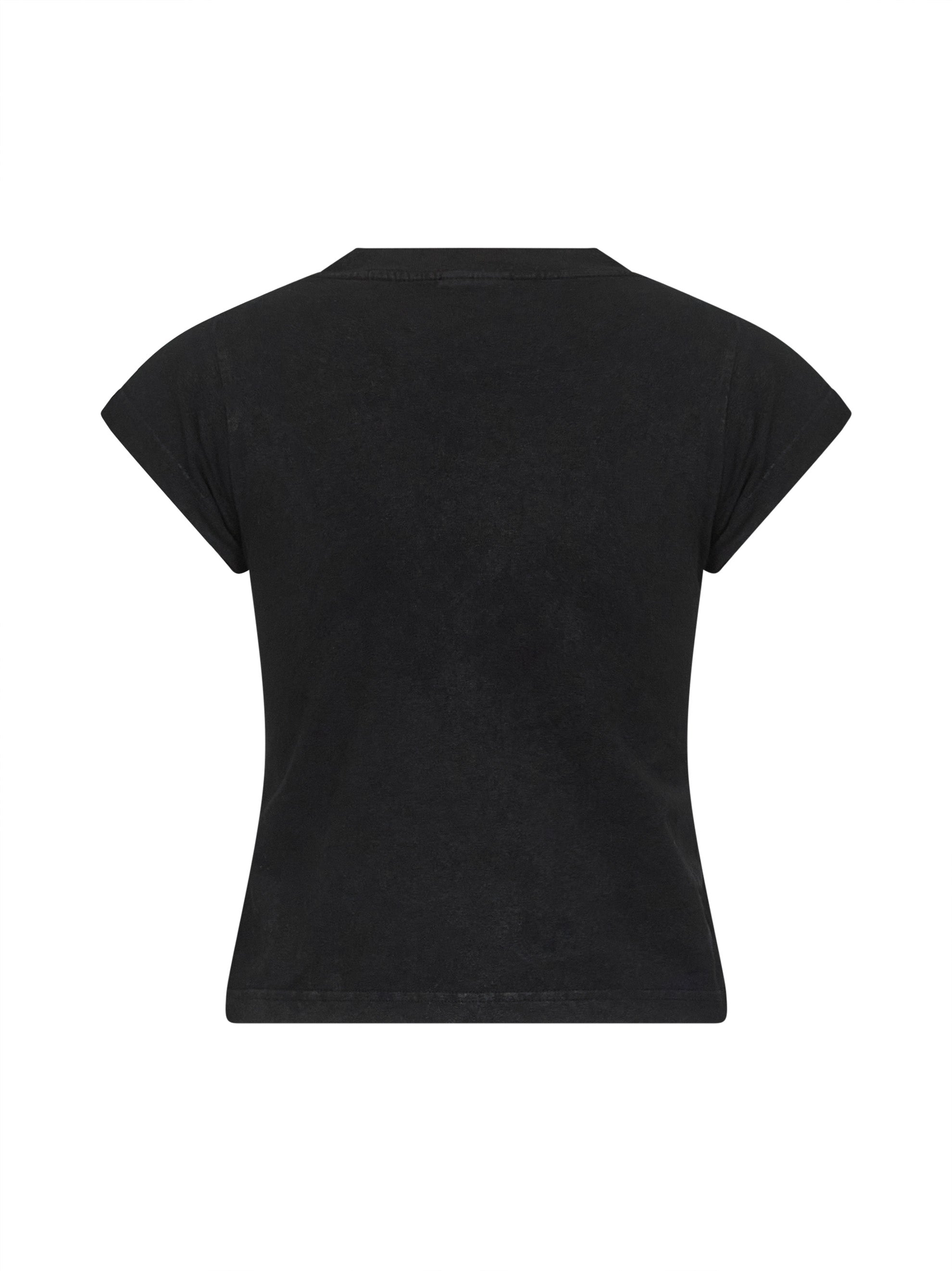 Balenciaga Women Black Shrunk City Of Angels T-Shirt