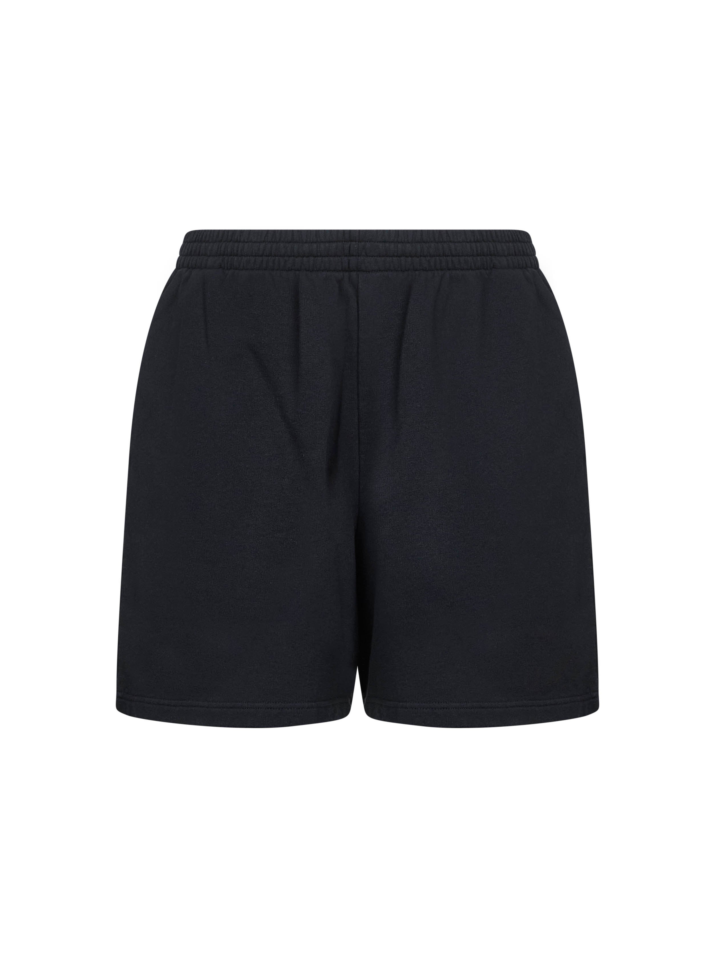 Balenciaga Men Black Dry Fleece Nano Bb Shorts