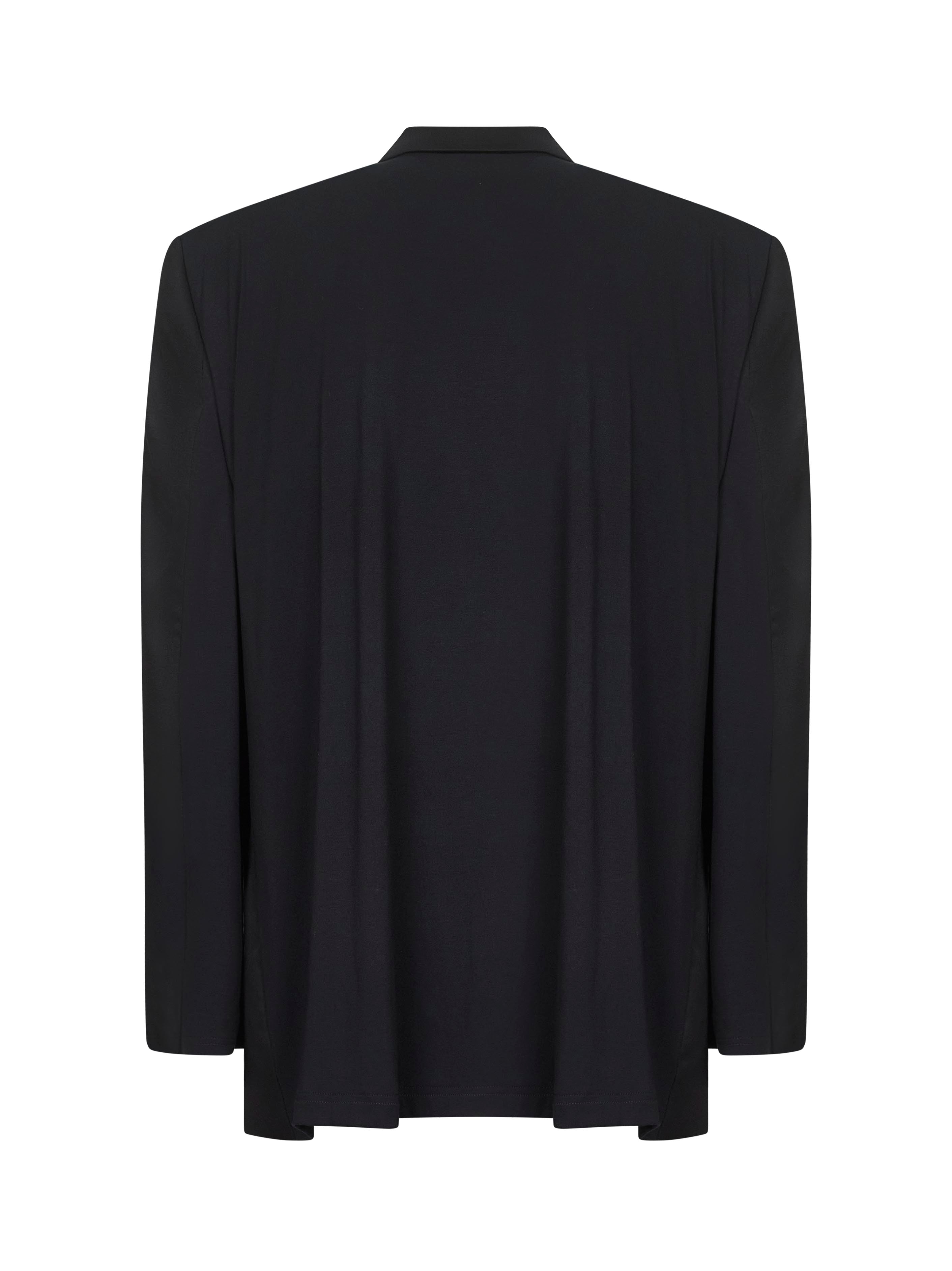 Balenciaga Men Black Wool Hybrid Tailored Blazer