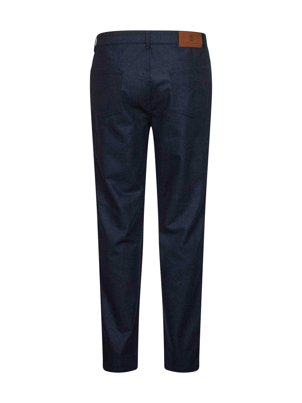 Brunello Cucinelli Men Blue Virgin Wool Flannel Trousers