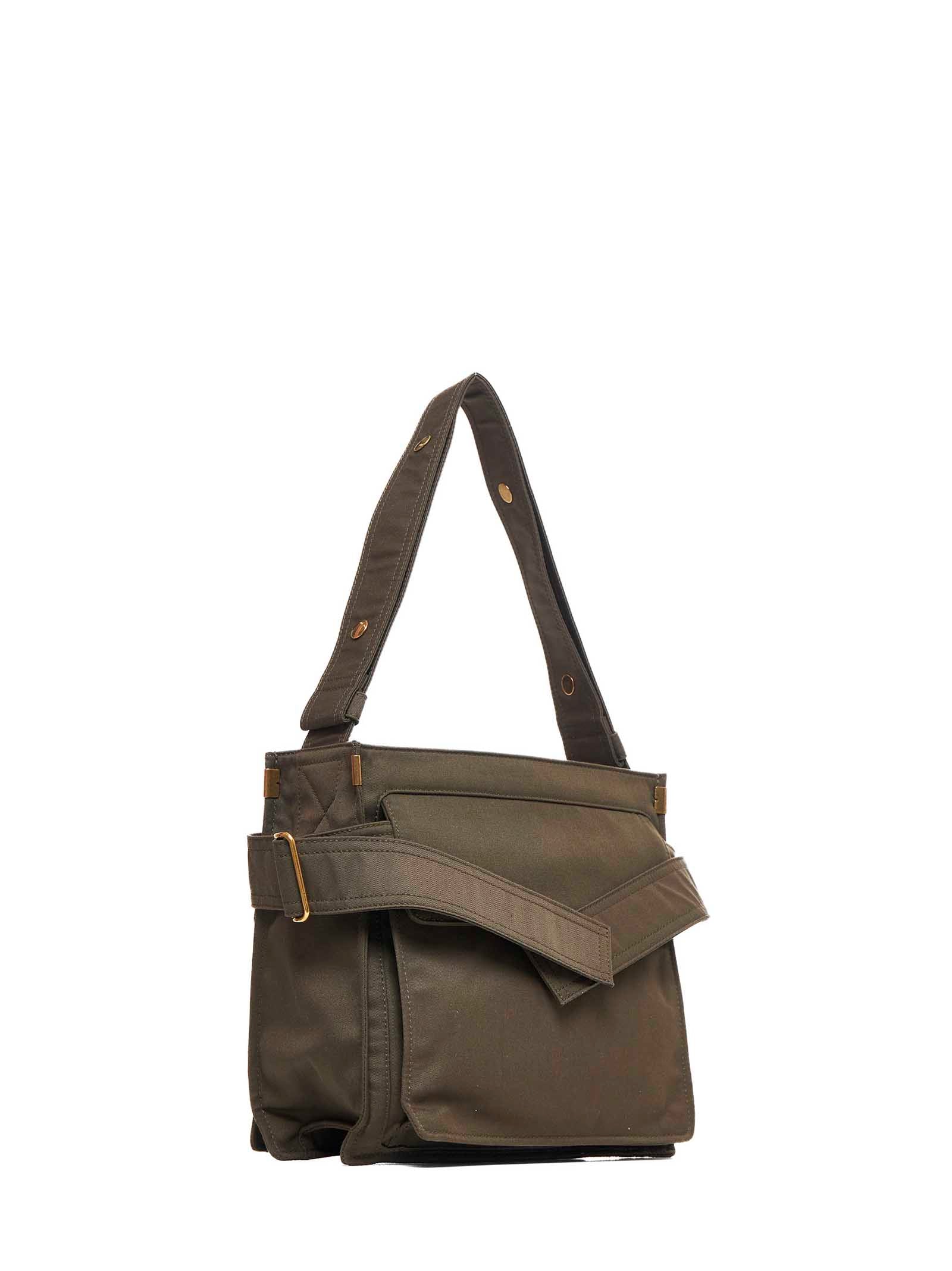 Burberry Men Green Small Trench Tote Crossbody Bag