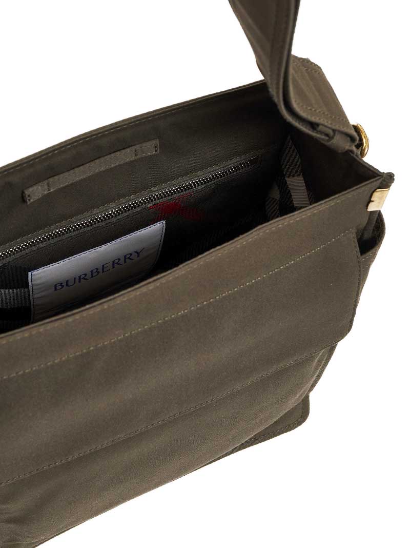 Burberry Men Green Small Trench Tote Crossbody Bag