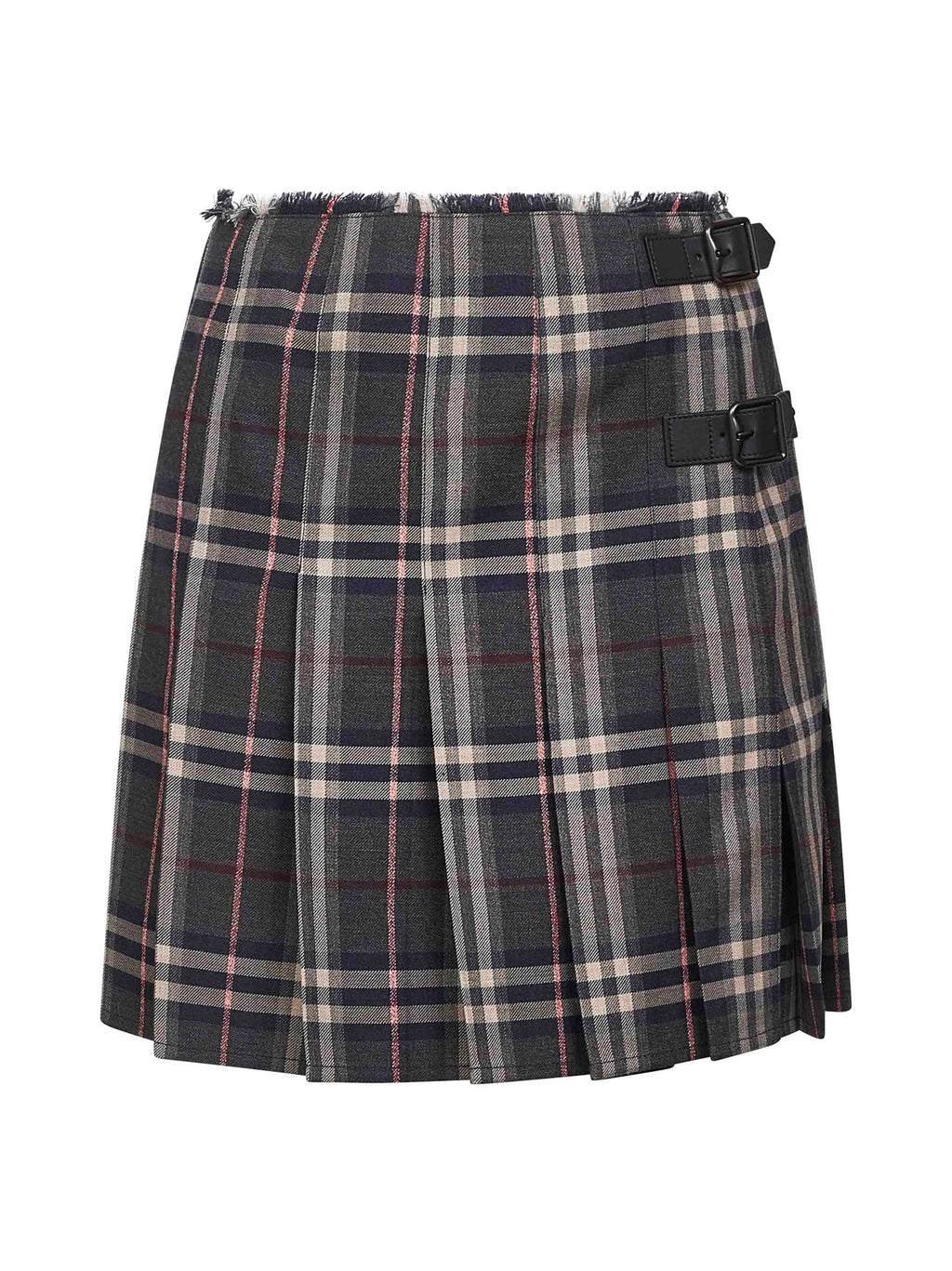 Burberry Women Multicolor Check Wool Mini Kilt