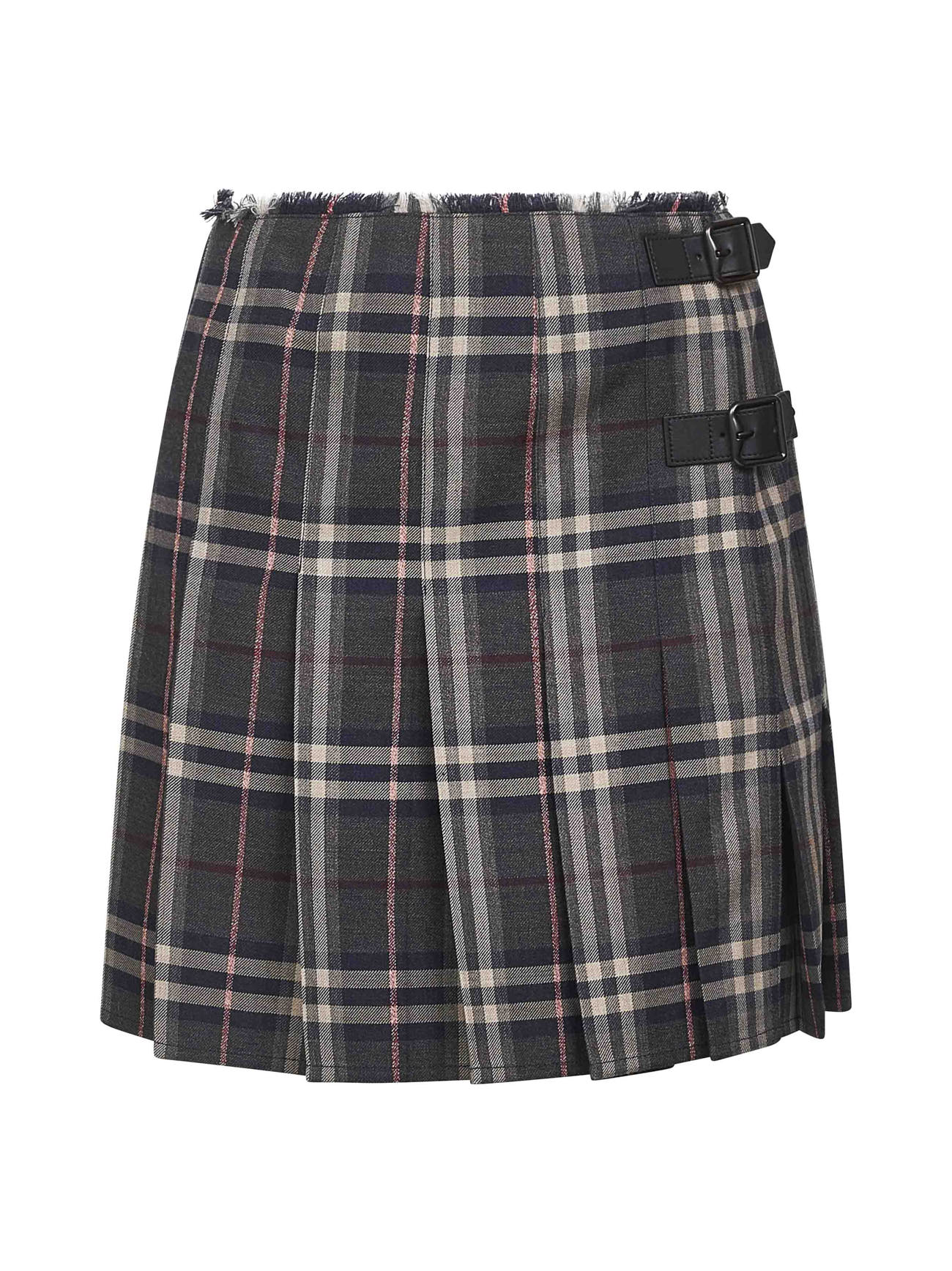 Burberry Women Multicolor Check Wool Mini Kilt