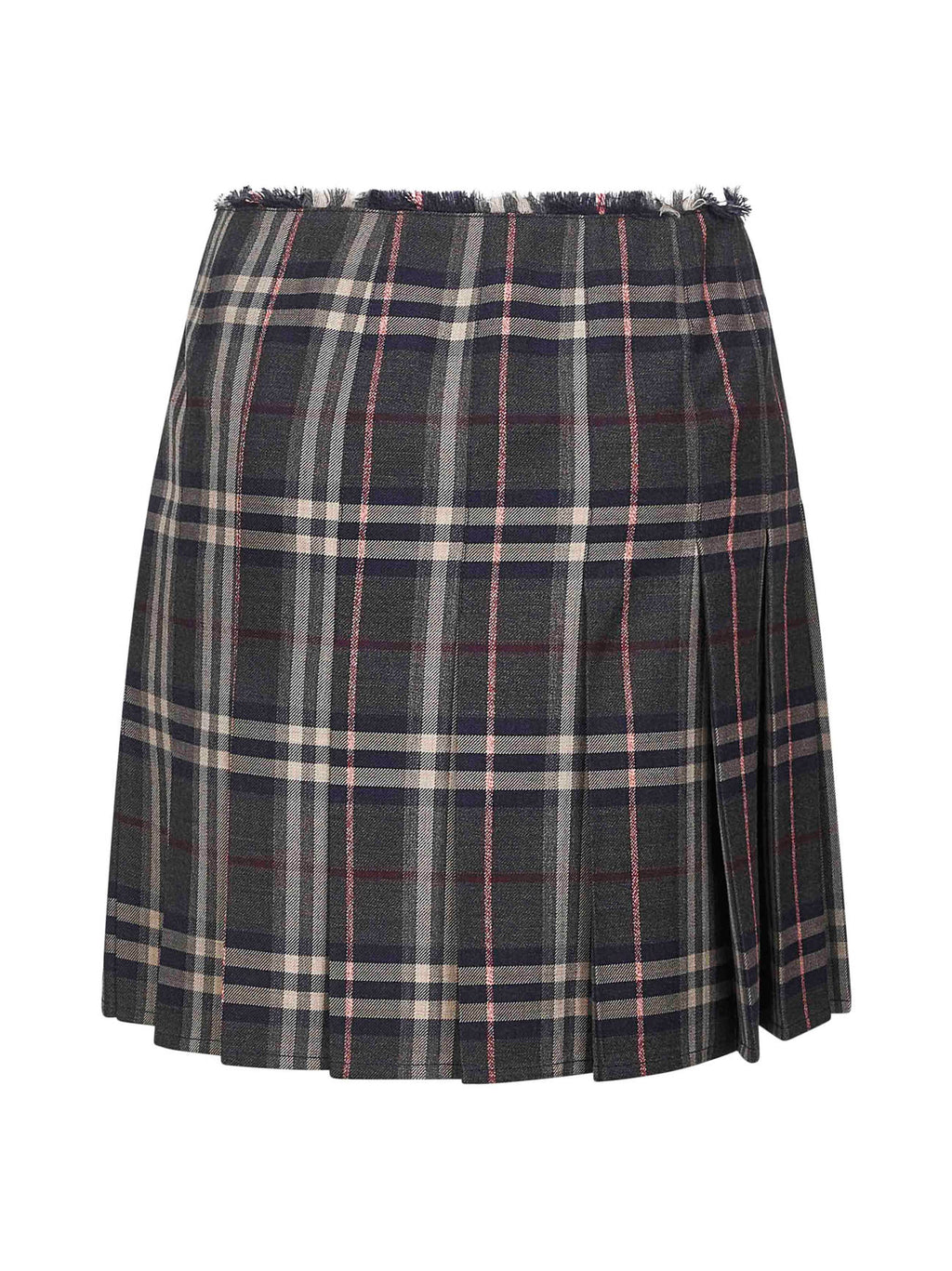Burberry Women Multicolor Check Wool Mini Kilt