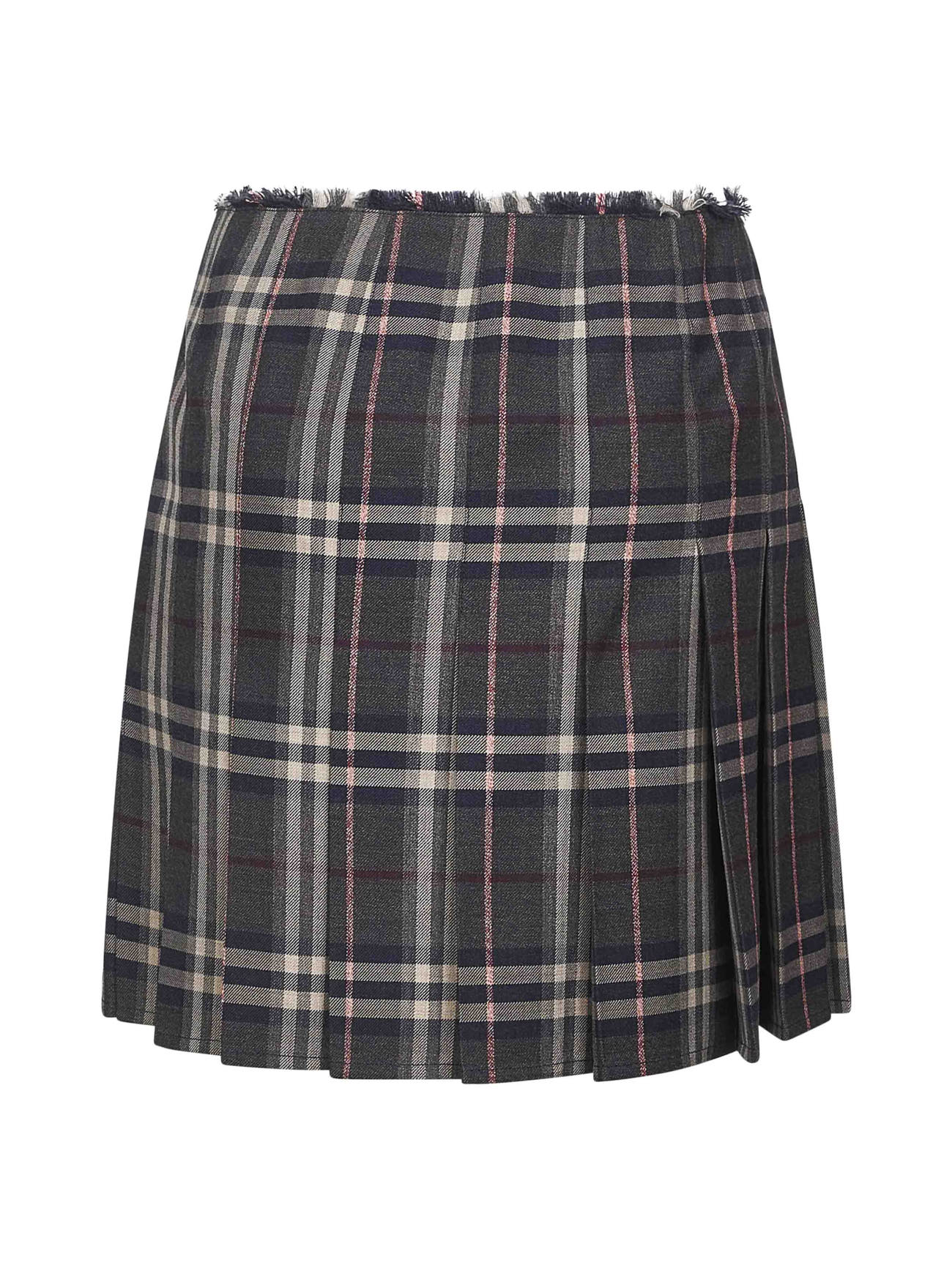 Burberry Women Multicolor Check Wool Mini Kilt