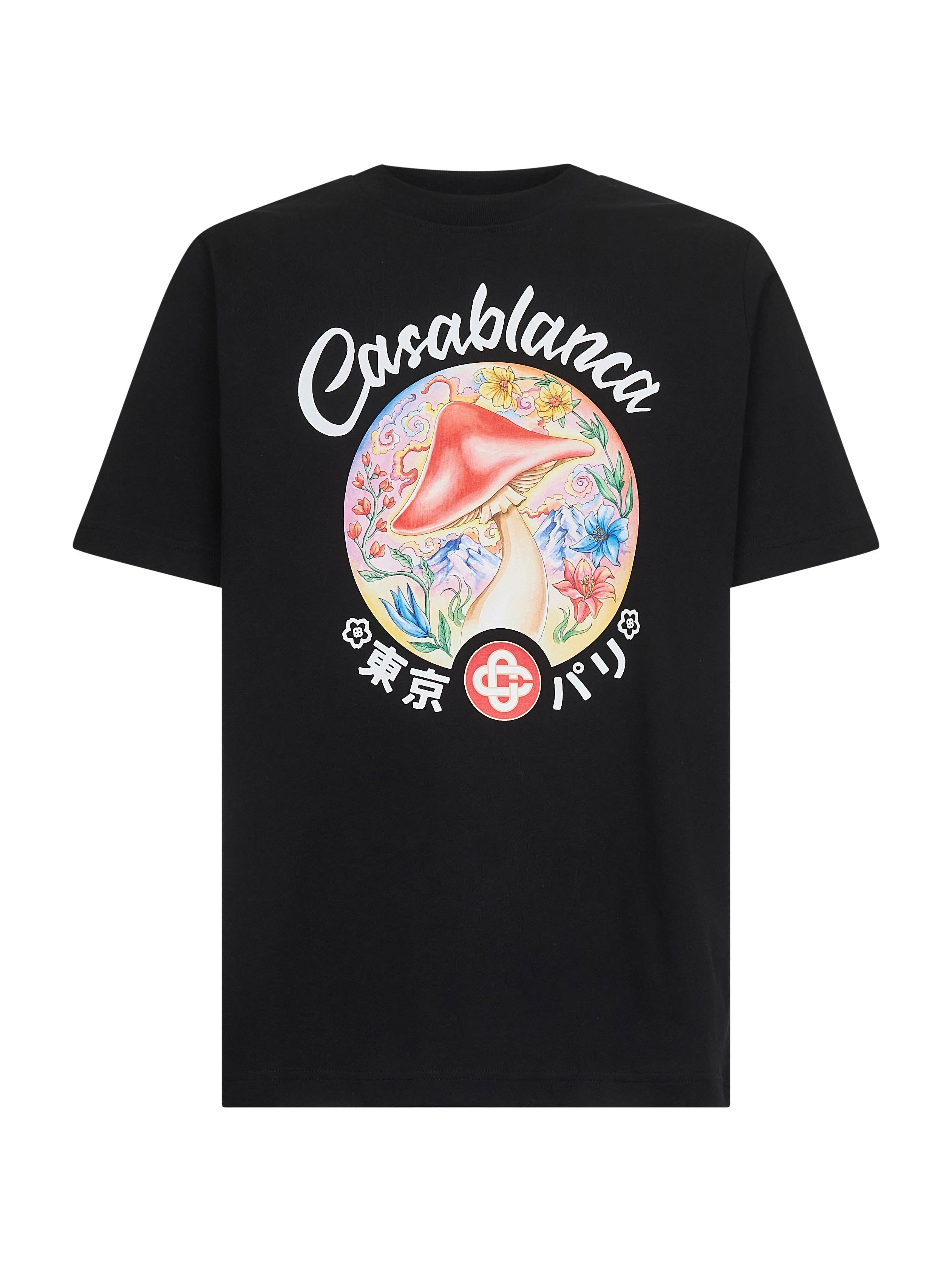 Casablanca Men Black Mushroom Emblem T-Shirt