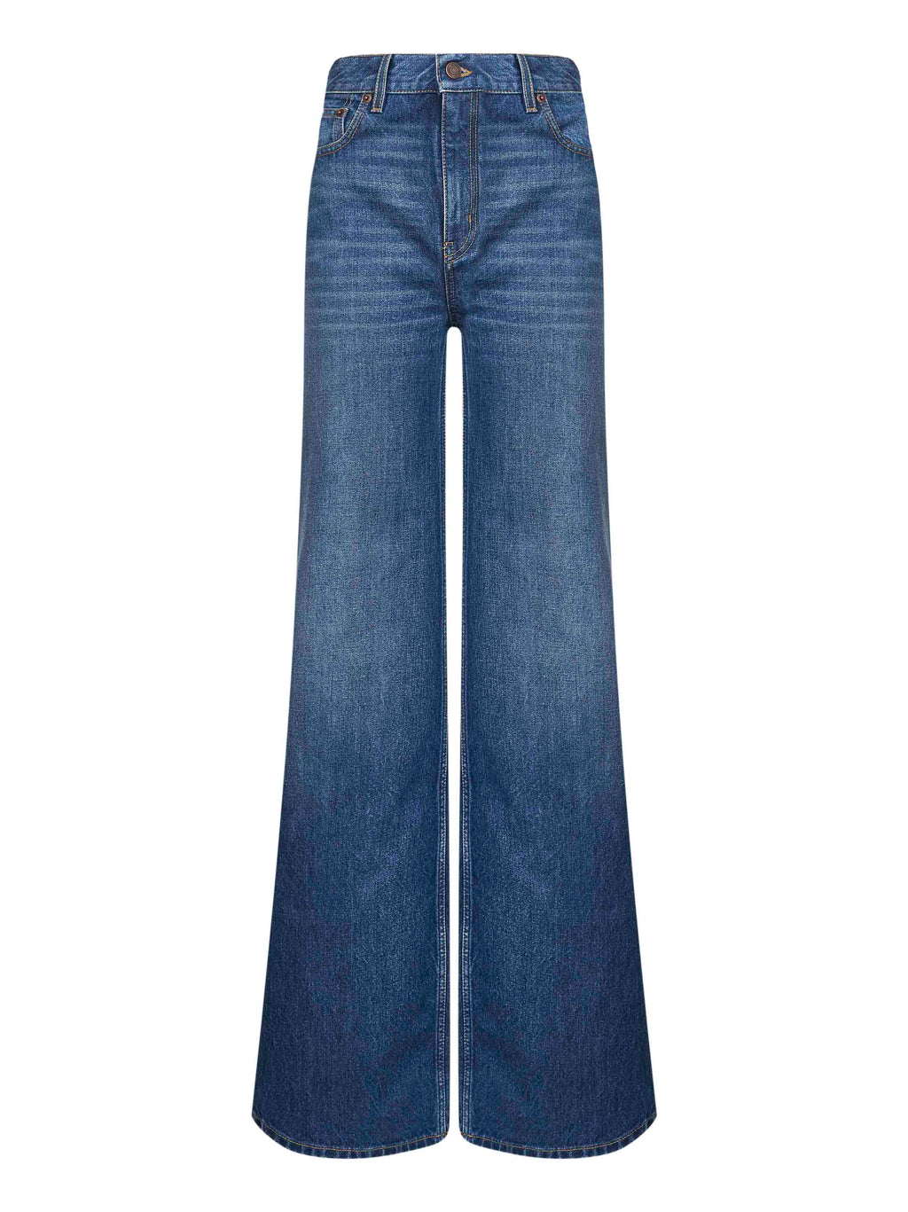 Chloé Women Blue Denim High-Waisted Flare Jeans