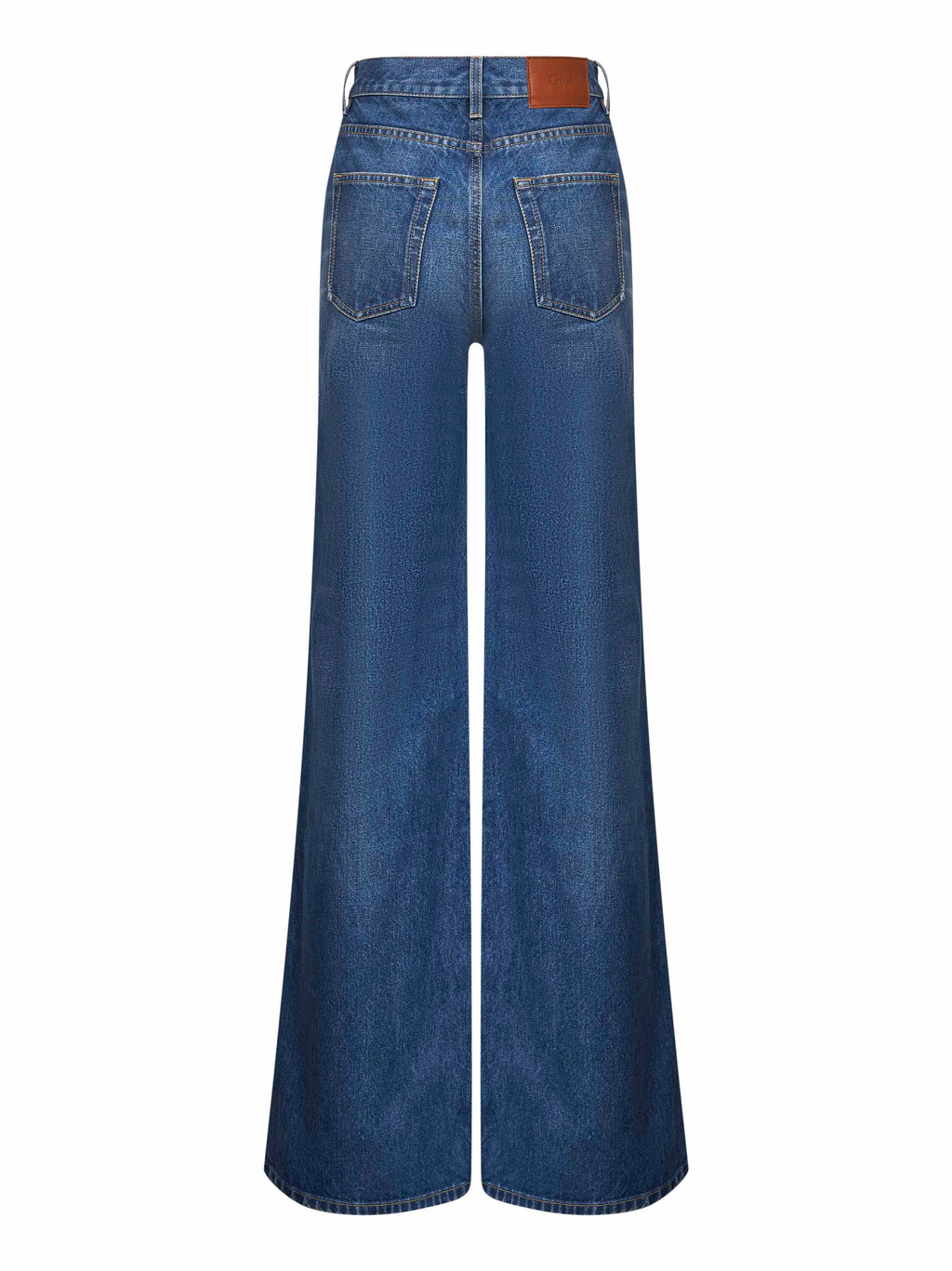 Chloé Women Blue Denim High-Waisted Flare Jeans
