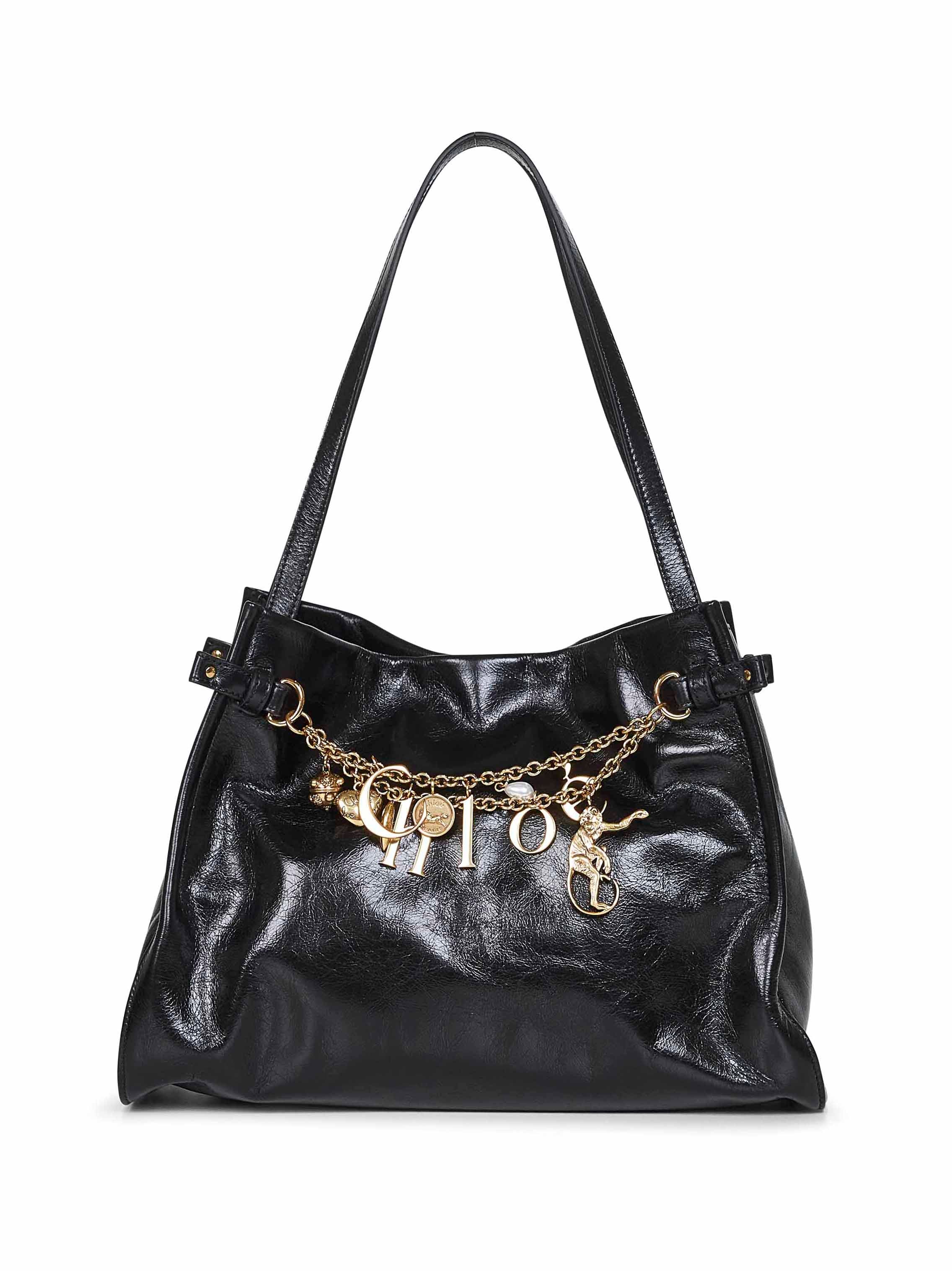 Chloé Women Black Chloé Charms Hobo Bag