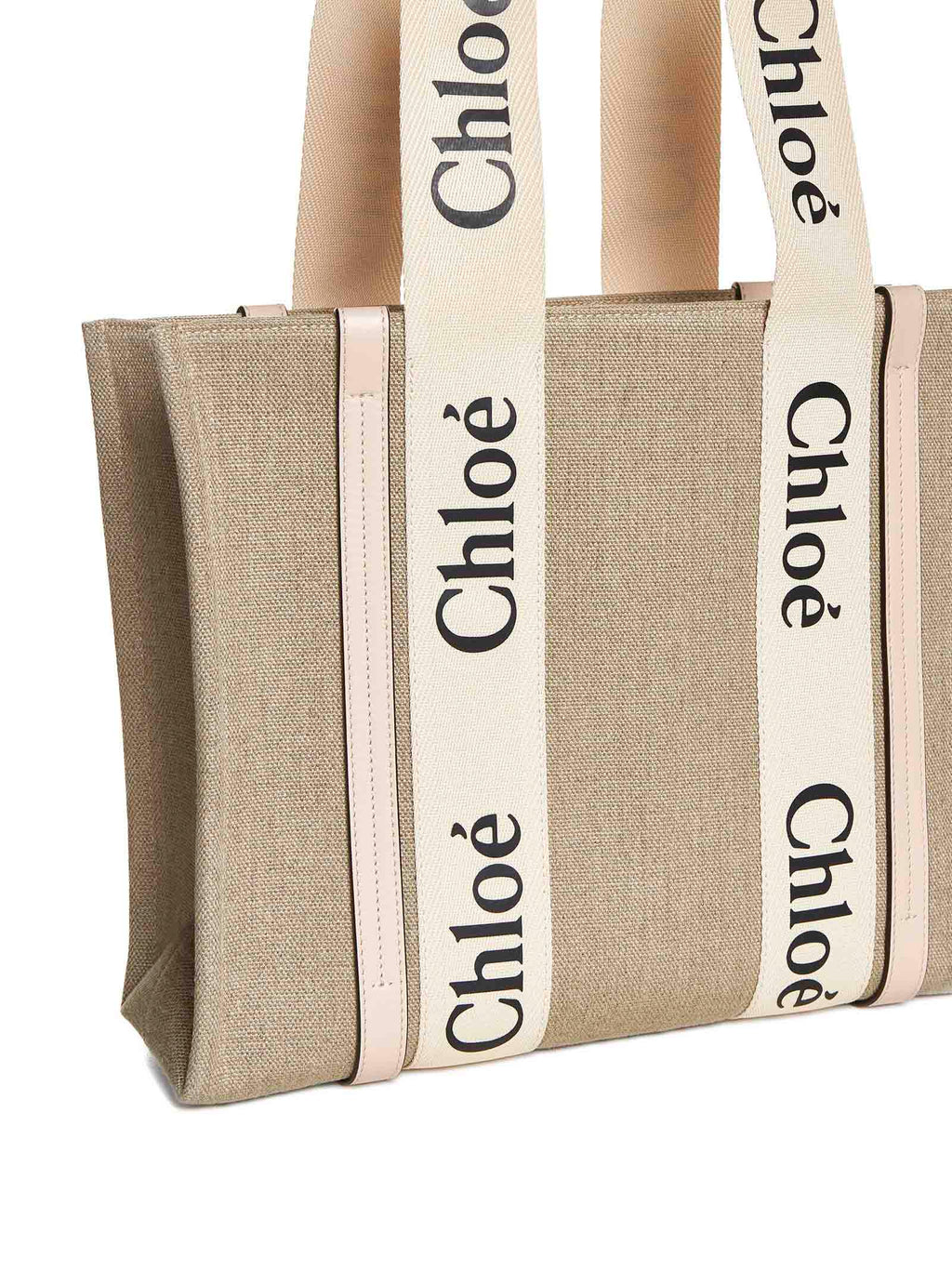Chloé Women Medium Woody Tote Bag In Linen