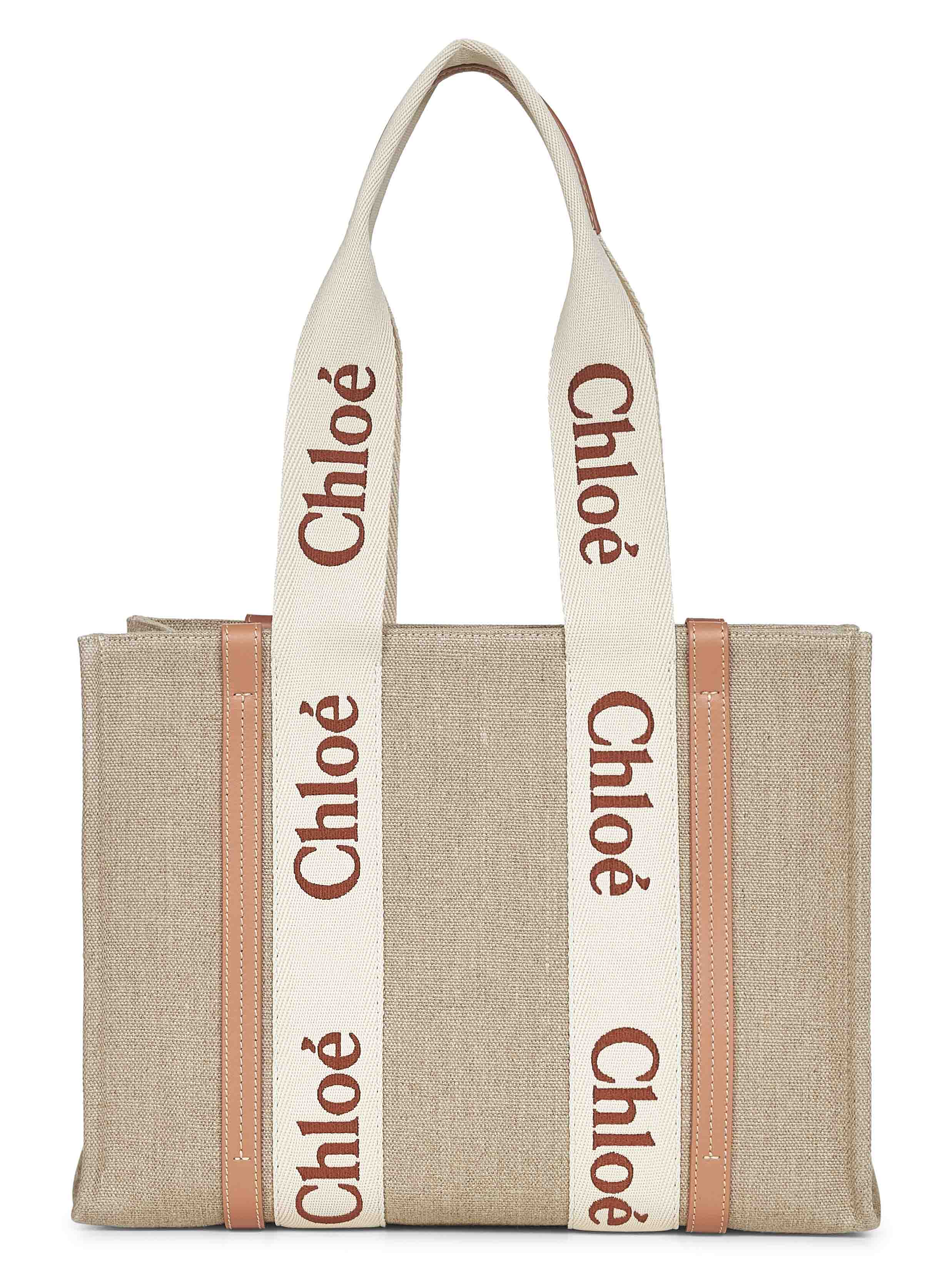 Chloé Women Beige Woody Tote Bag
