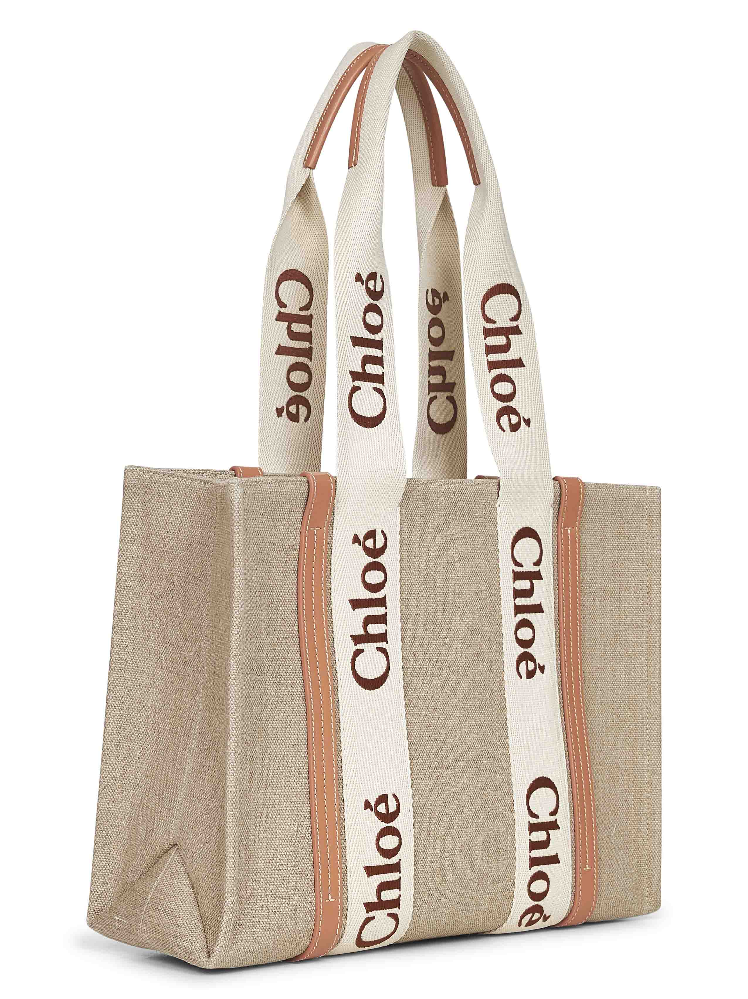 Chloé Women Beige Woody Tote Bag