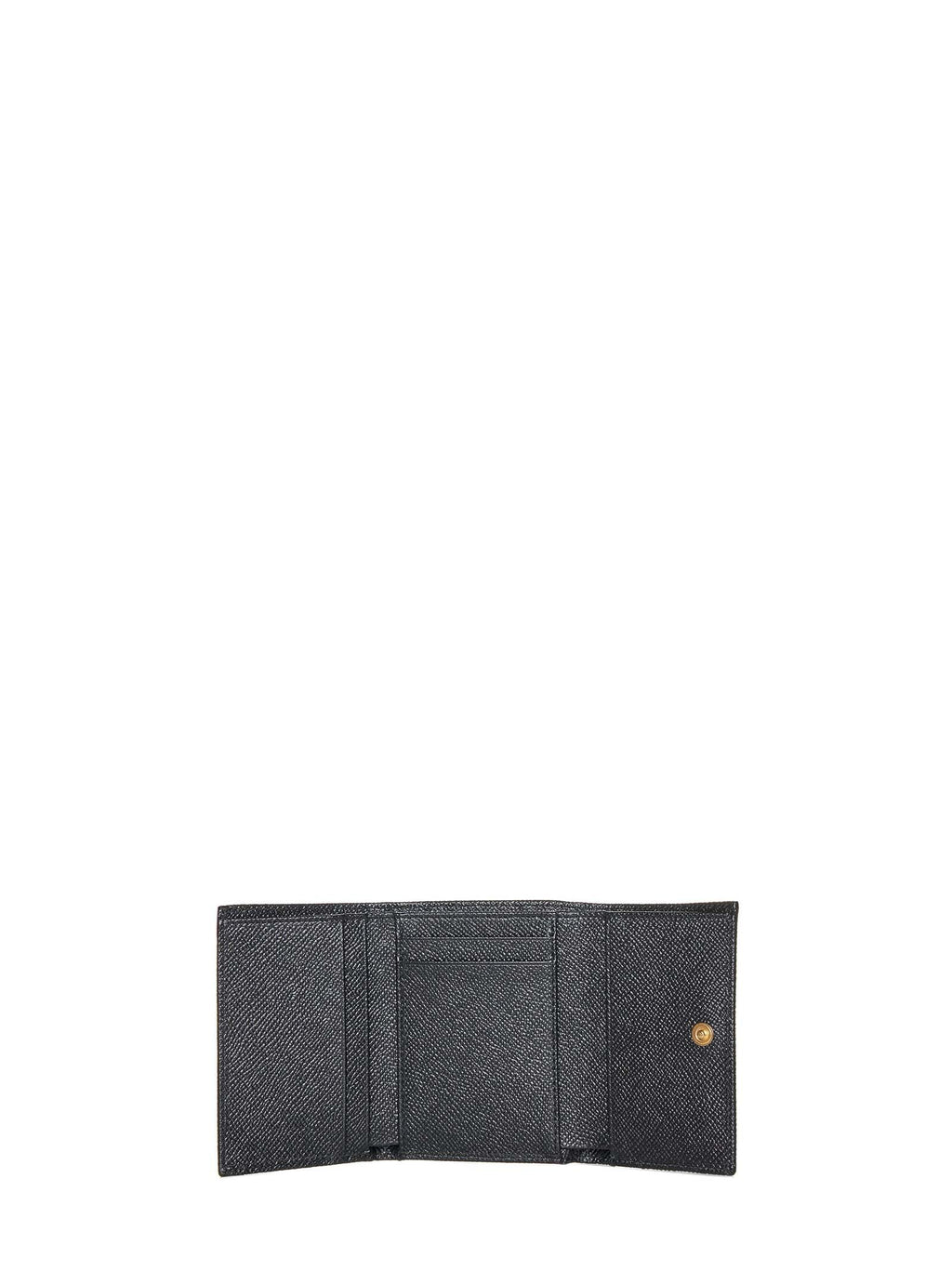 Dolce & Gabbana Women Black Dauphine Leather Wallet