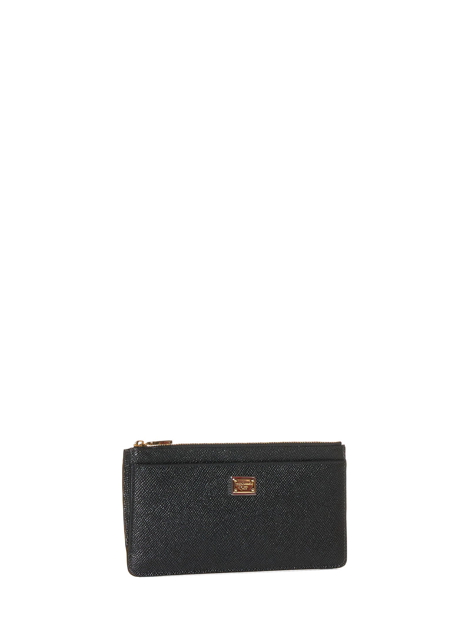 Dolce & Gabbana Women Large Black Dauphine Leather Card Case