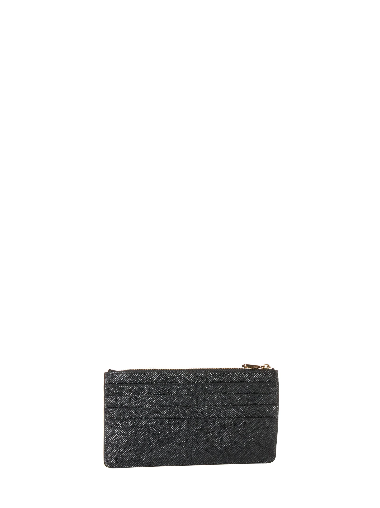 Dolce & Gabbana Women Large Black Dauphine Leather Card Case