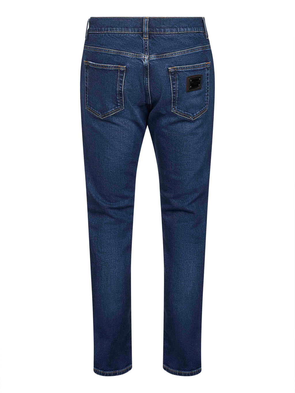 Dolce & Gabbana Men Blue Stretch Cotton Denim Slim Jeans