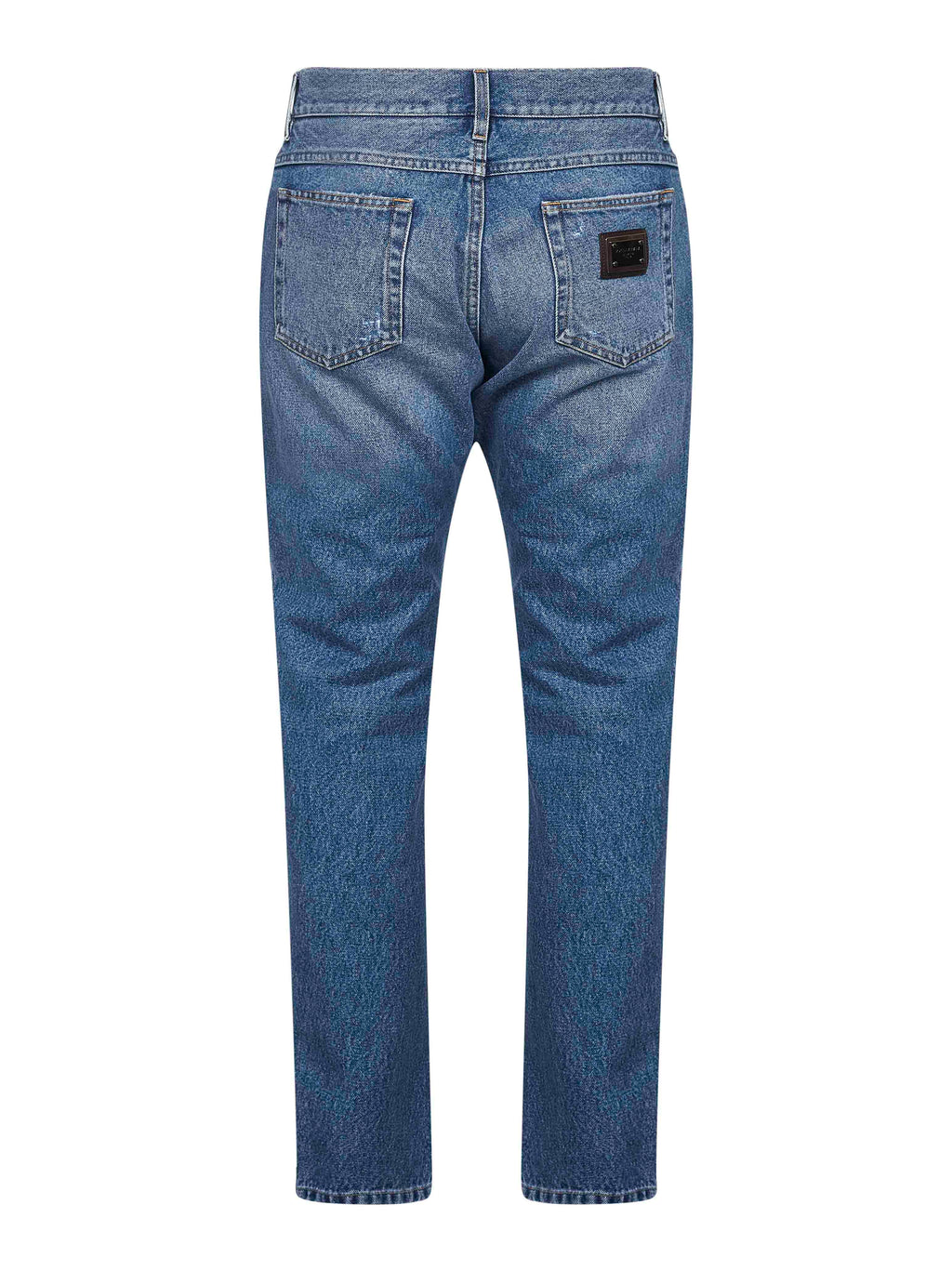 Dolce & Gabbana Men Blue Cotton Denim Regular Jeans