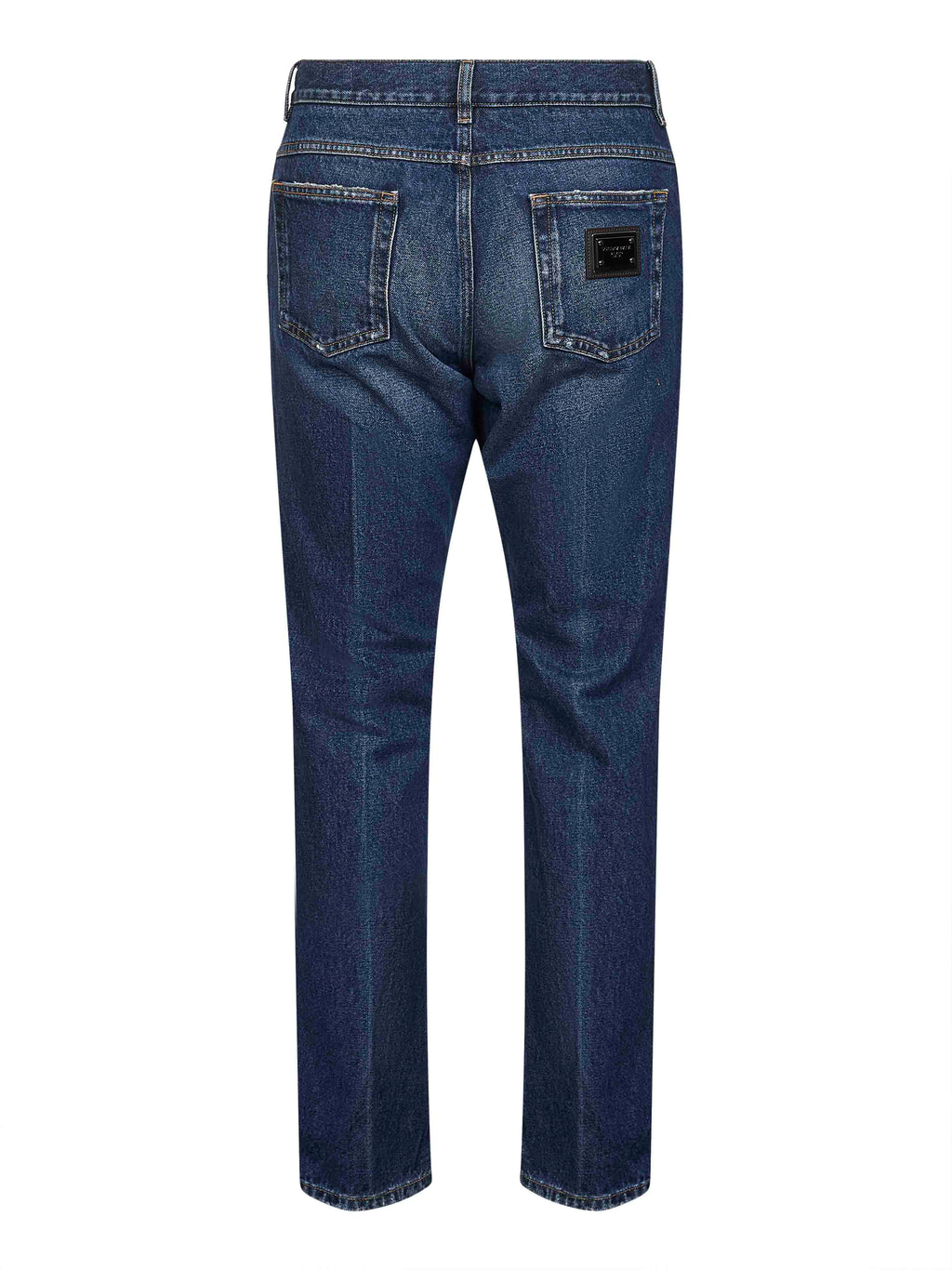 Dolce & Gabbana Men Blue Cotton Denim Regular Jeans