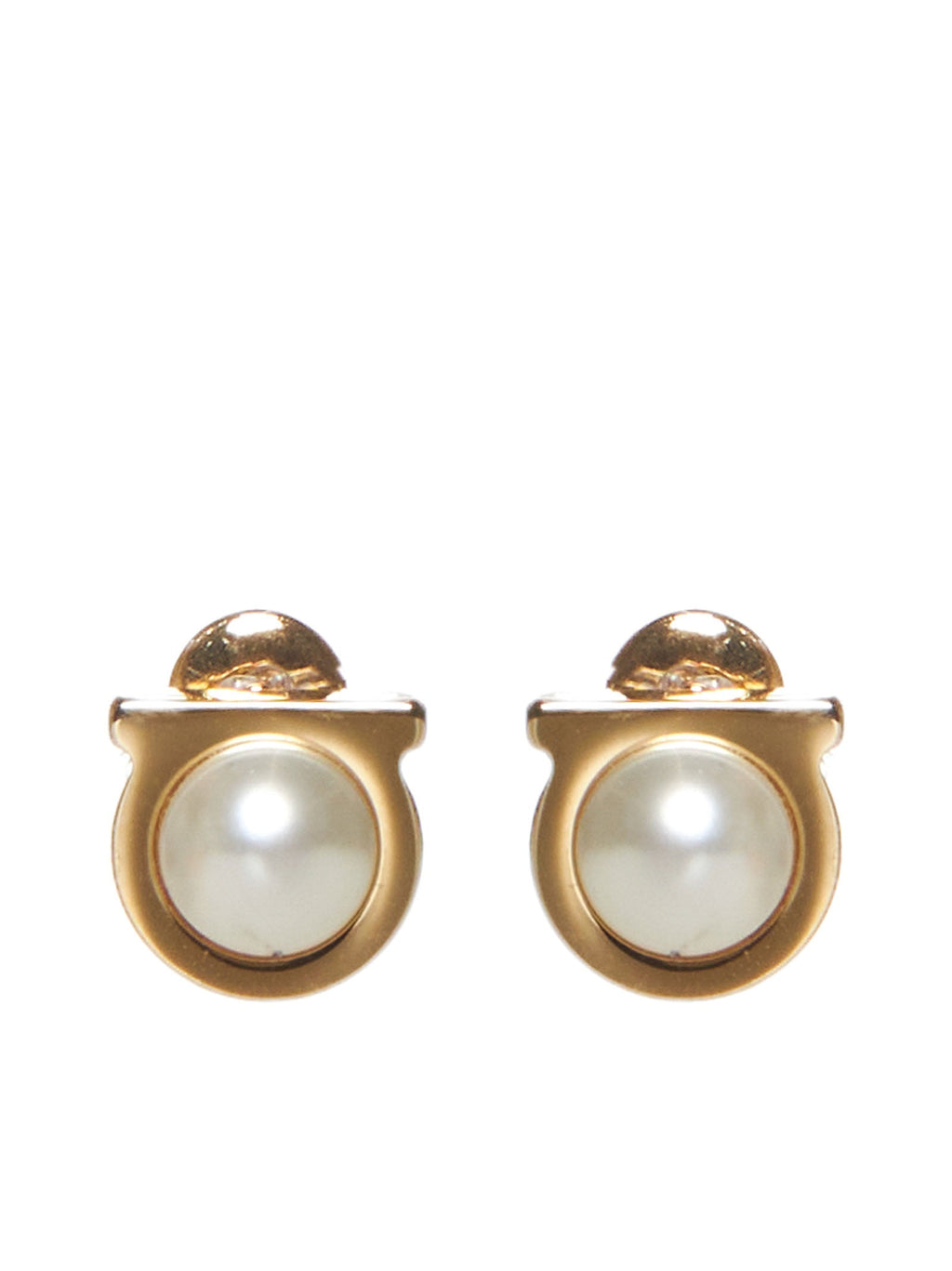 Brincos de pérola Gancini da Ferragamo para mulheres