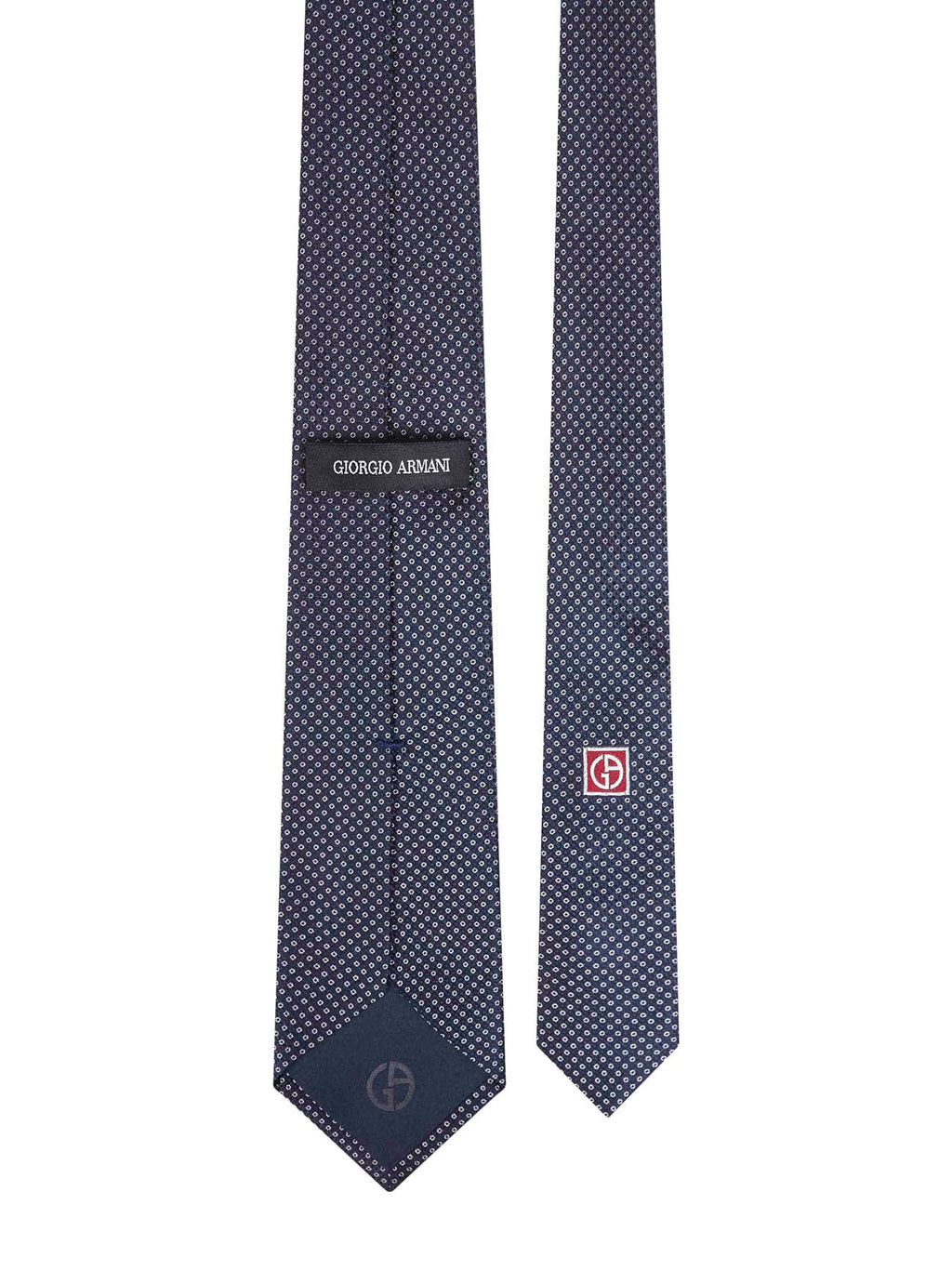Giorgio Armani Men Blue Micro-Pattern Jacquard Silk Tie
