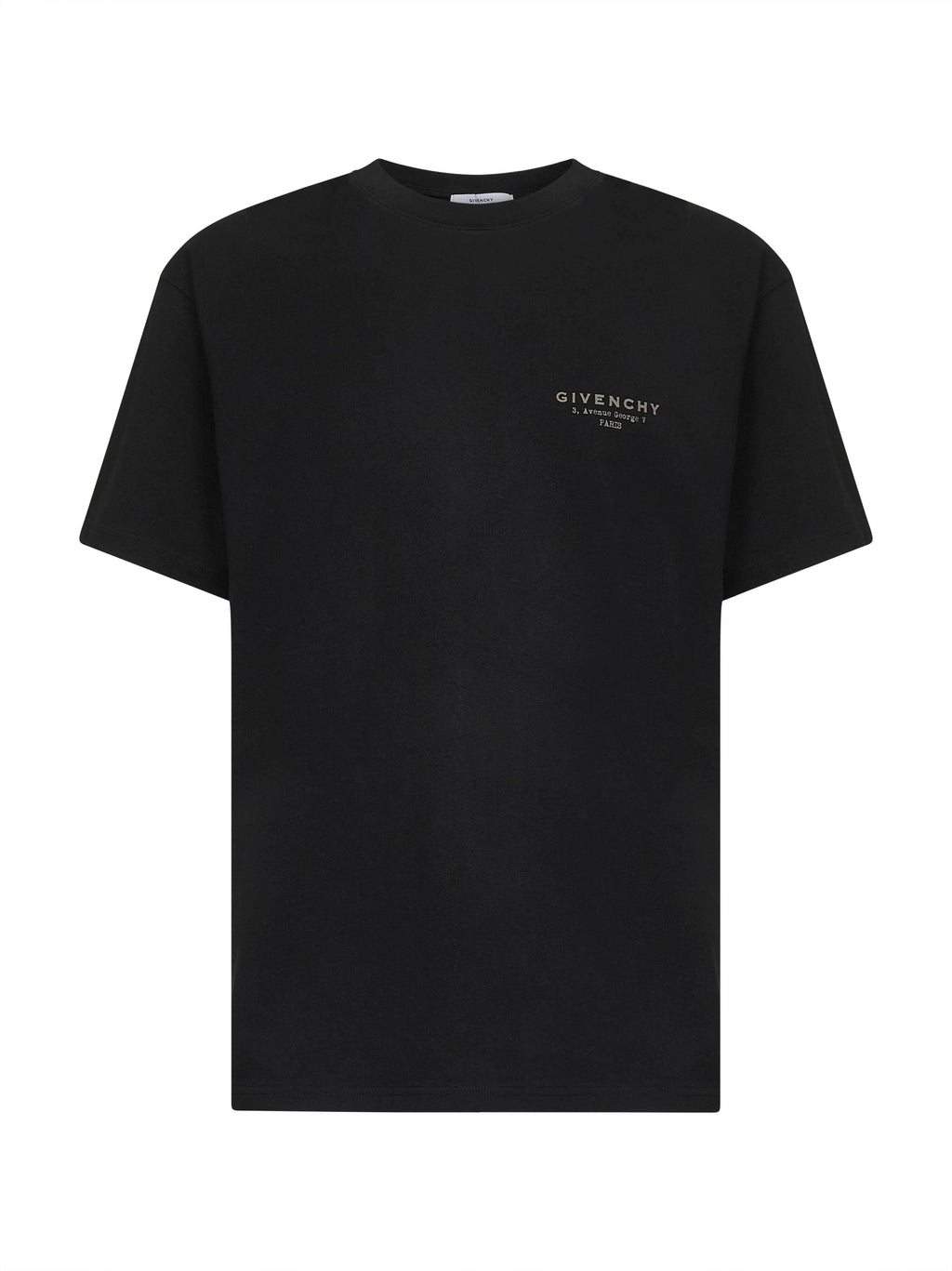 Givenchy Men Black Cotton Jersey Crewneck T-Shirt